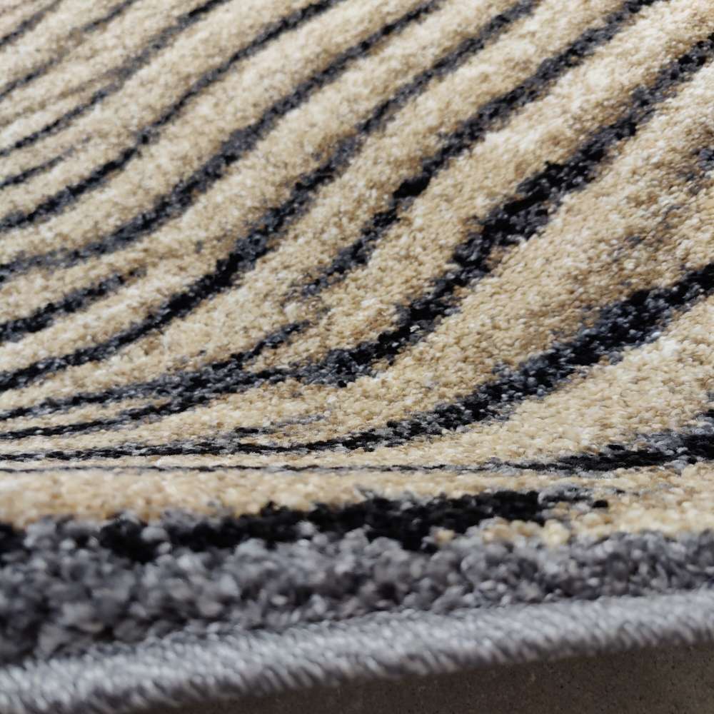 Dyyni nukkamatto - beige/musta.