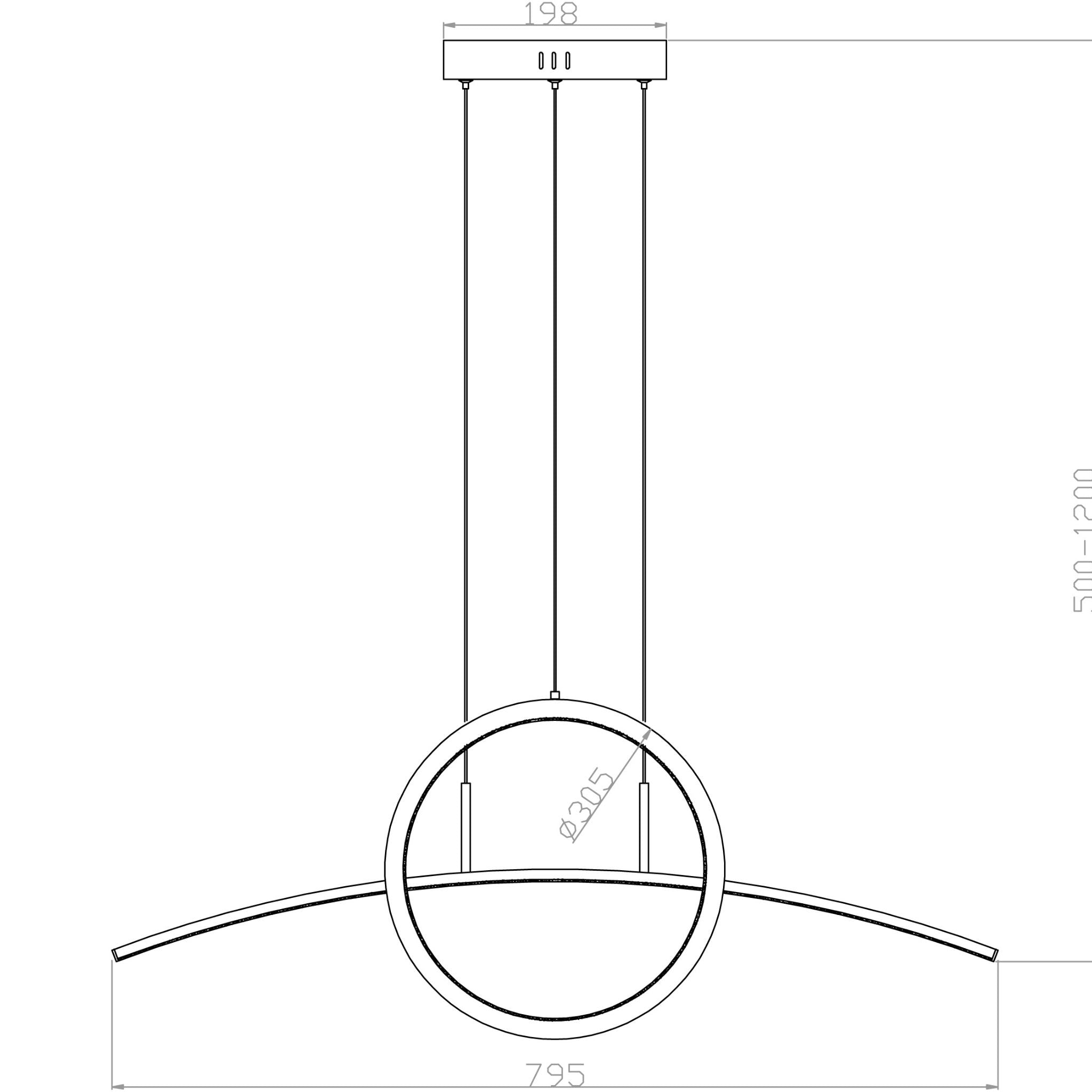 Evora 339801-30 - Pendant lamp - Sand black