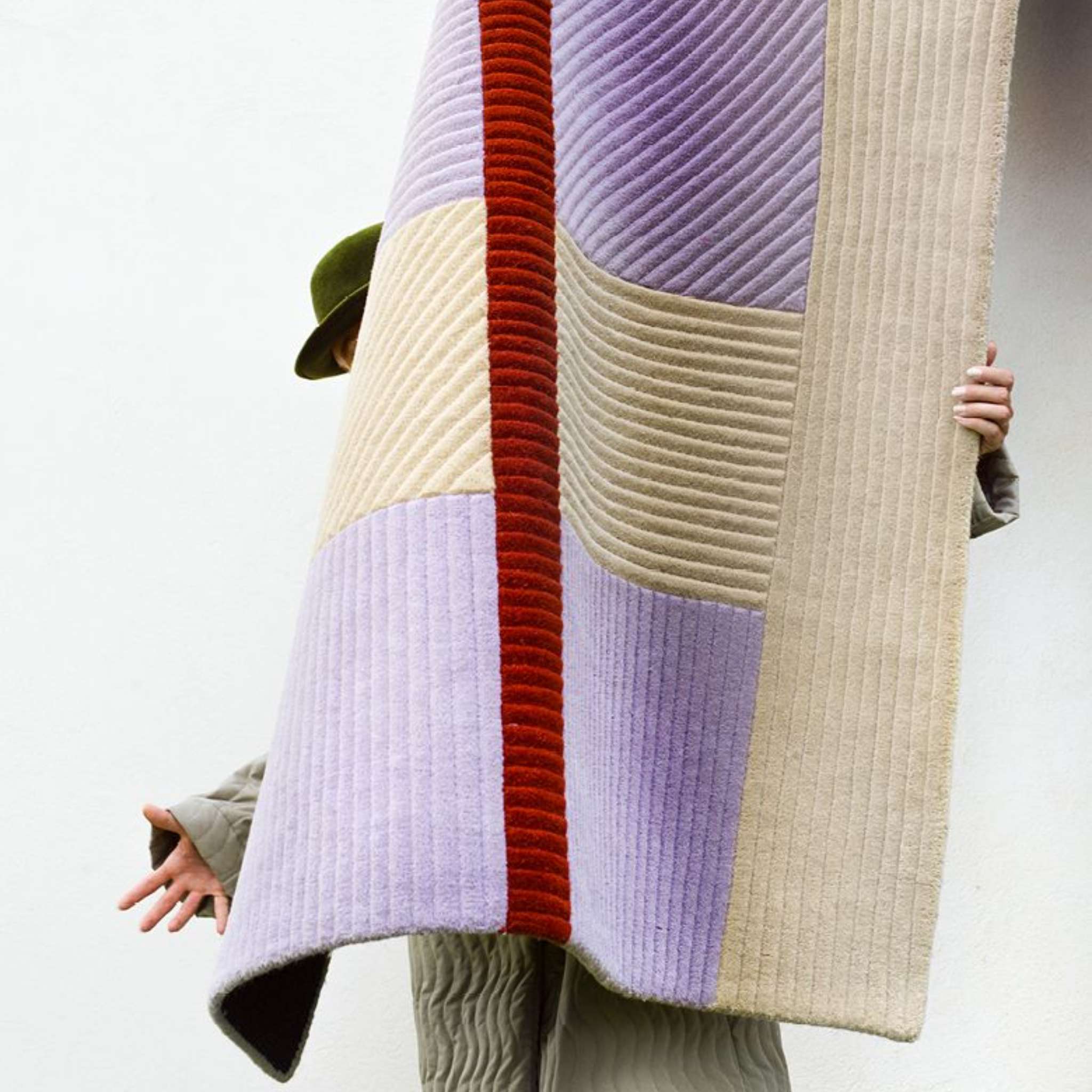 Finarte Ametist Wool rug - Beige Lilac