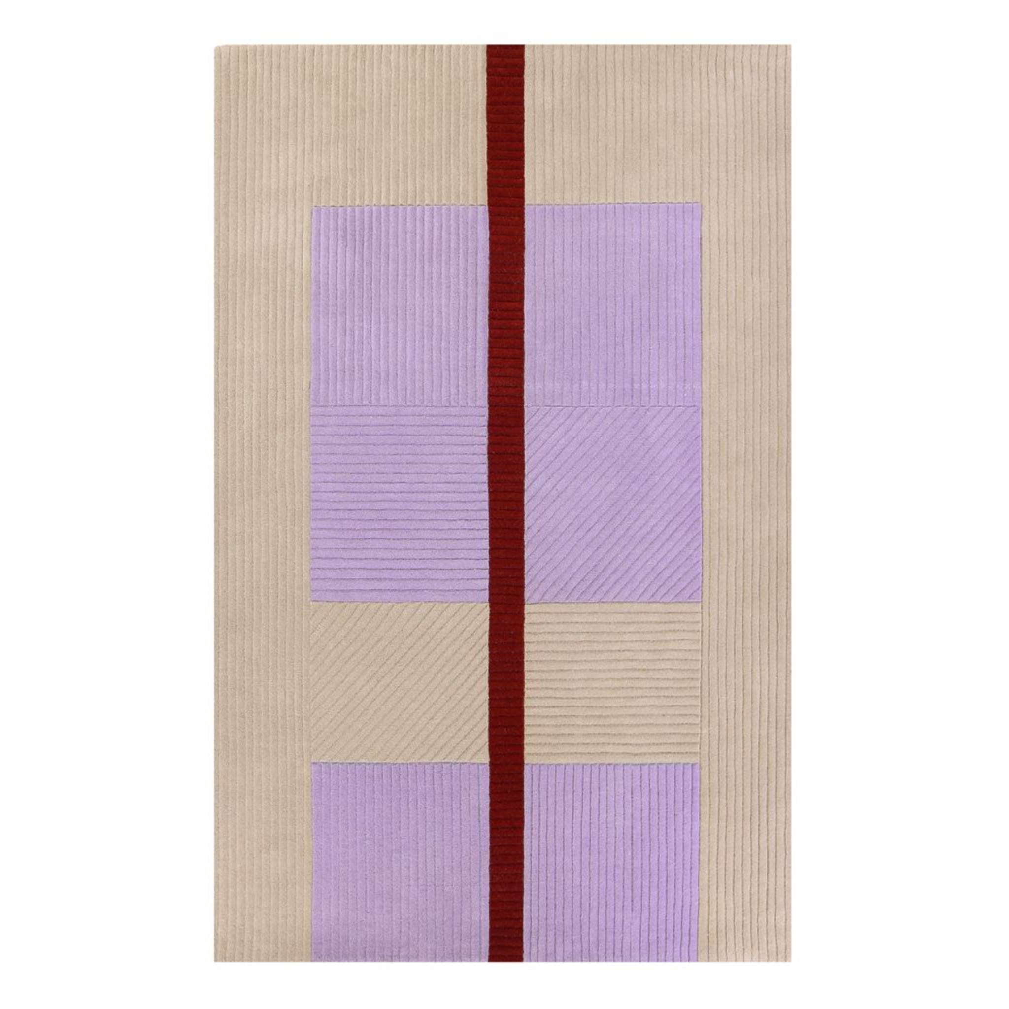 Finarte Ametist Wool rug - Beige Lilac