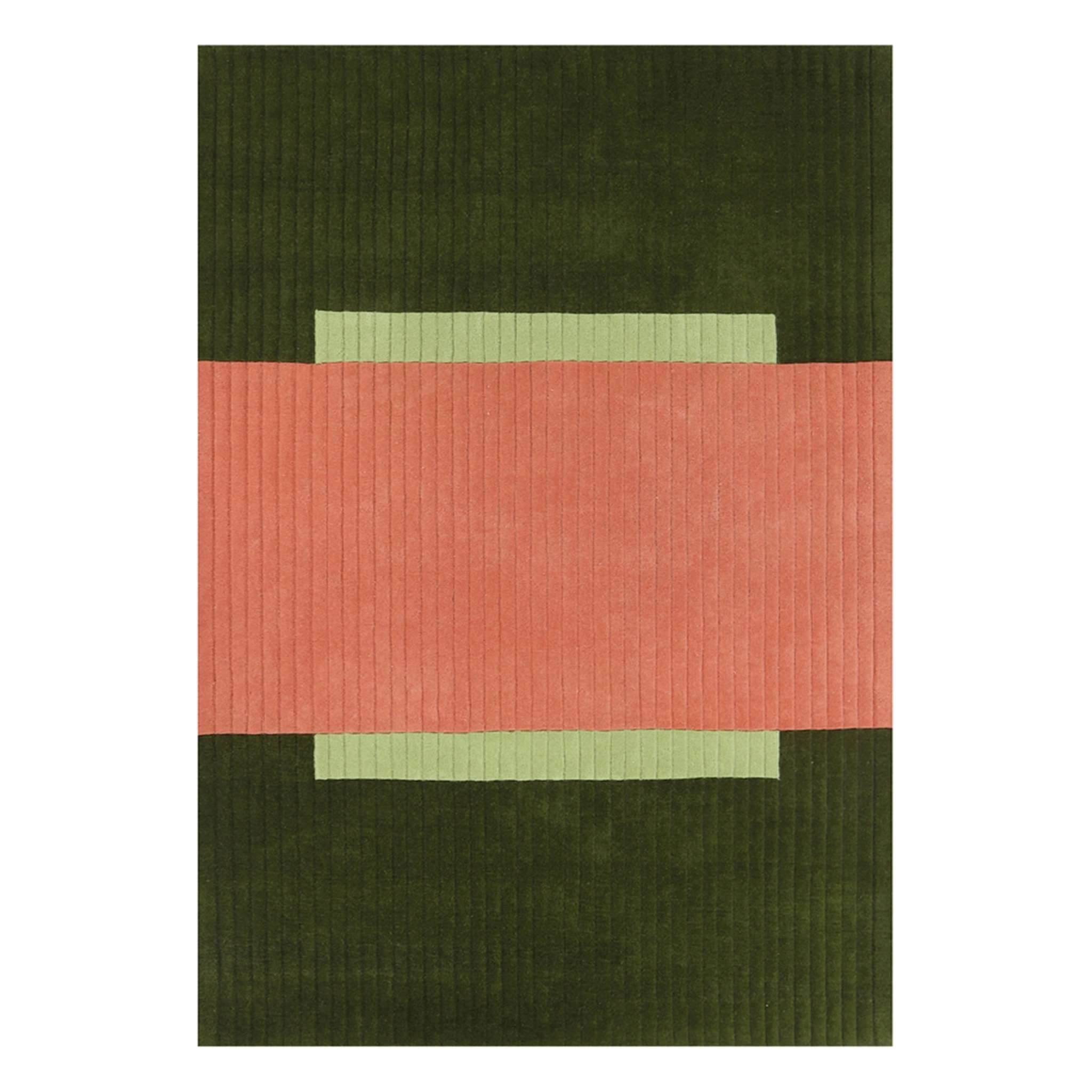 Finarte Jade Wool rug - Green Pink
