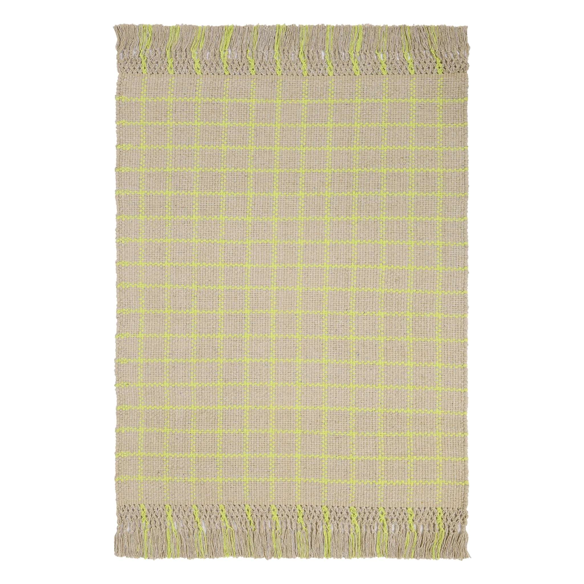 Finarte Ruutu Cotton rug - Beige