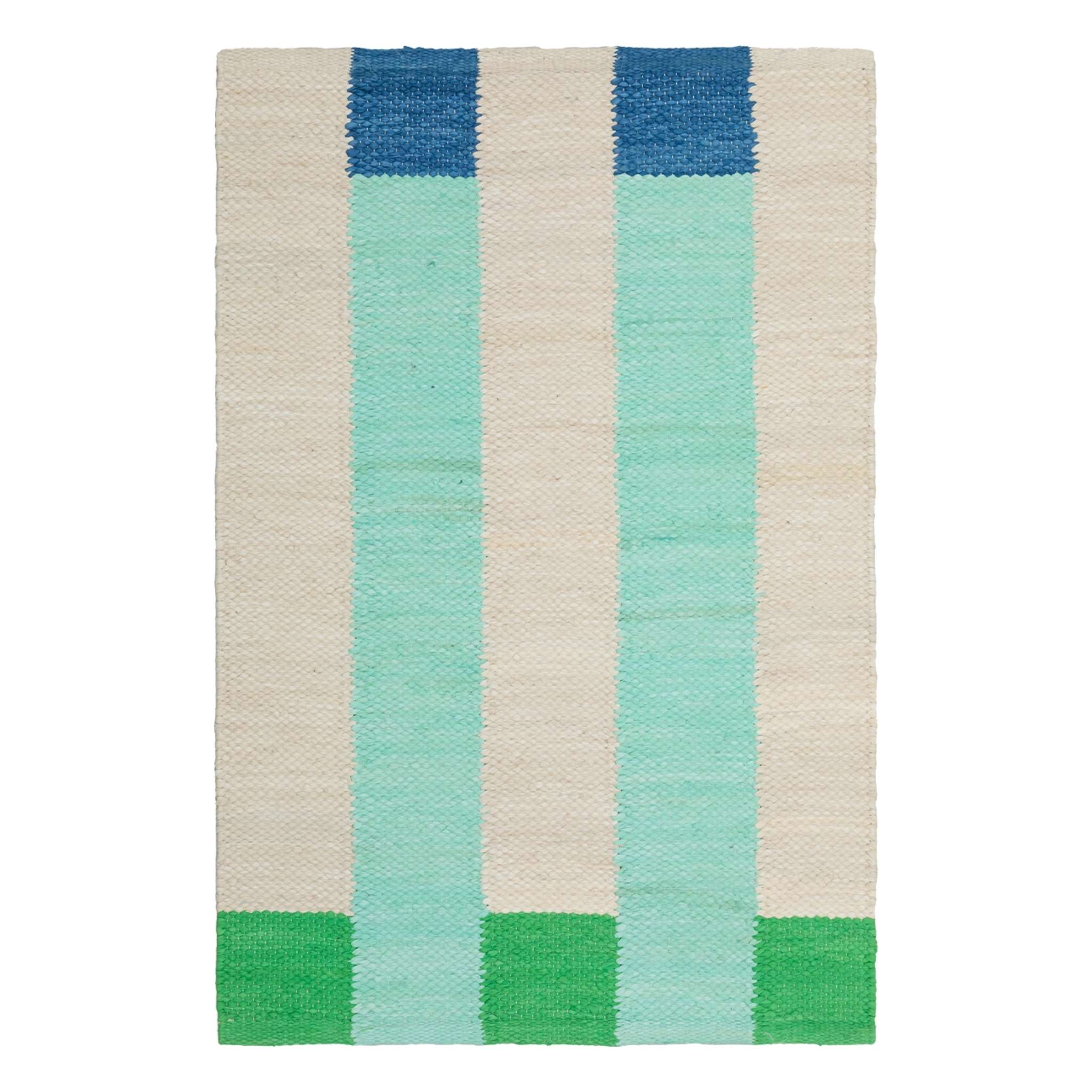 Finarte Rytmi Cotton rug - White Blue