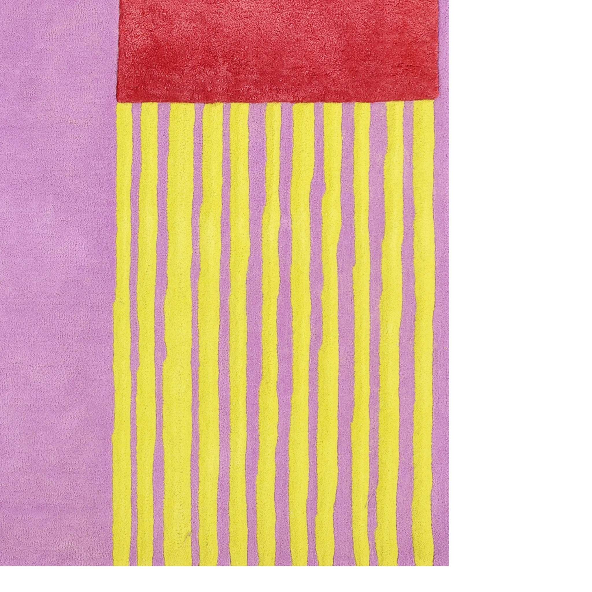 Finarte Stool Wool rug - Yellow Pink