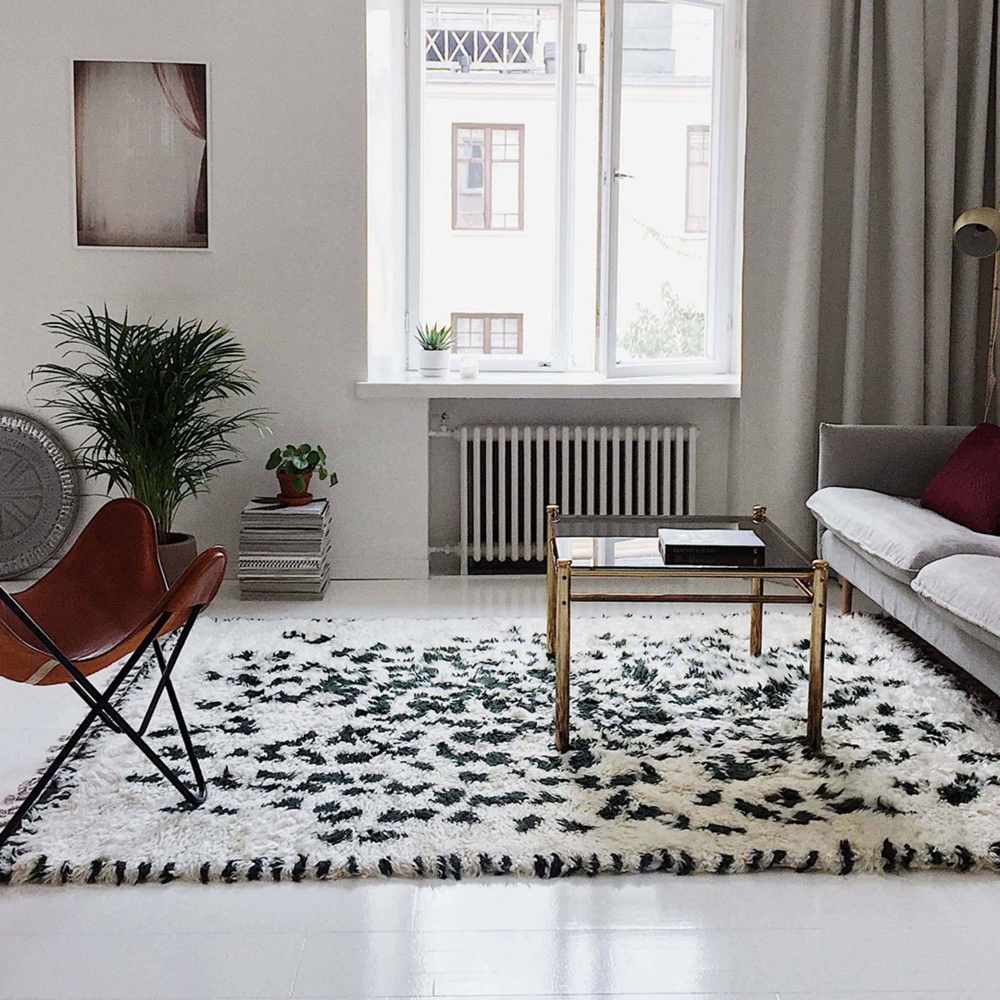 finarte suovilla villamatto valkoisena