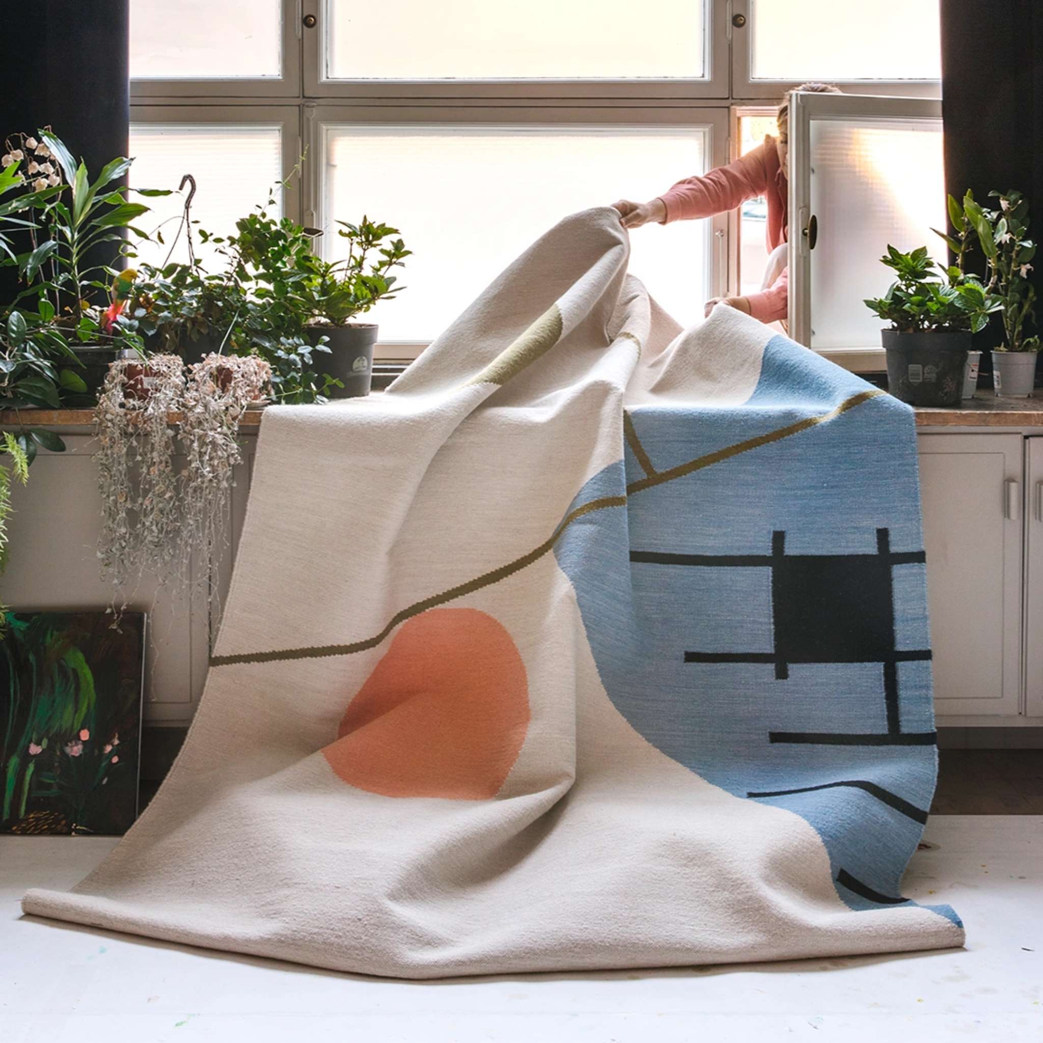 Finarte Zeniitti Wool rug - Gray Blue