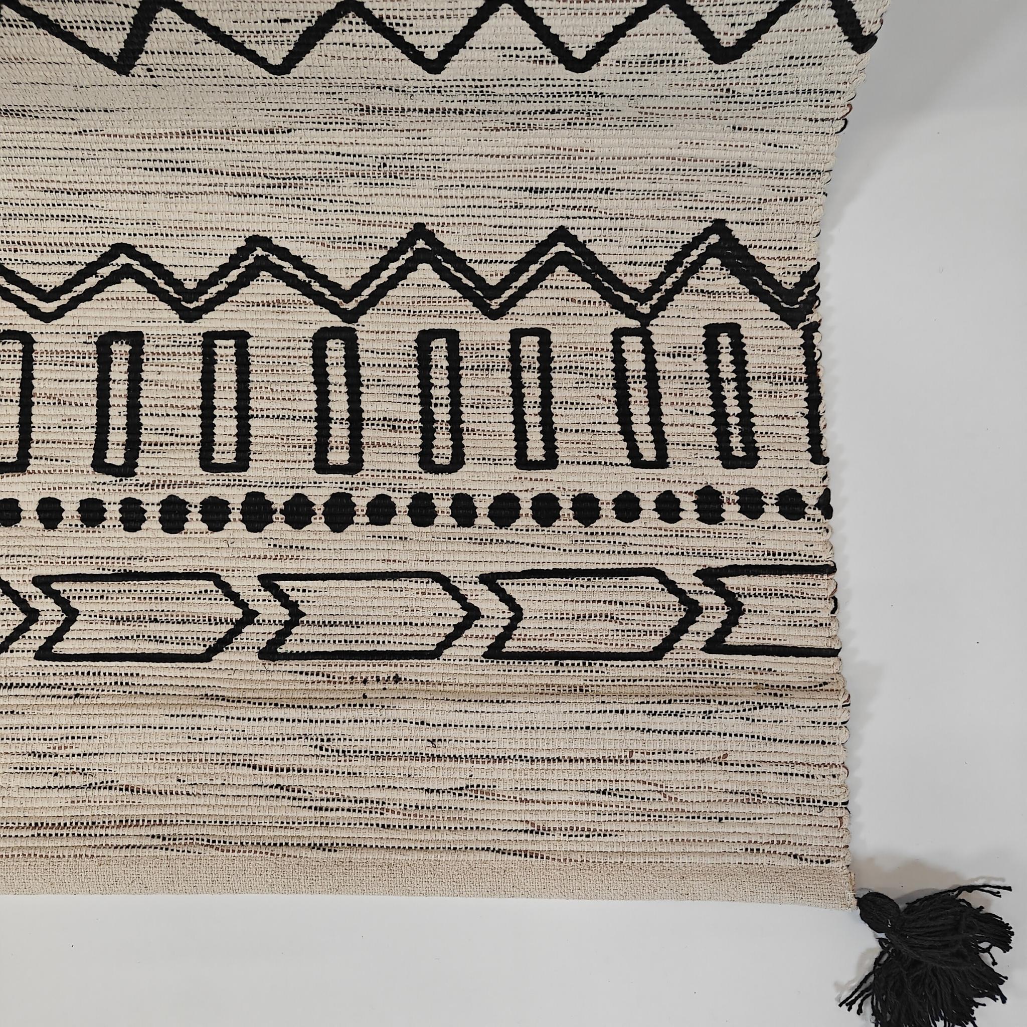 Finarte Elisa Cotton rug - white/black