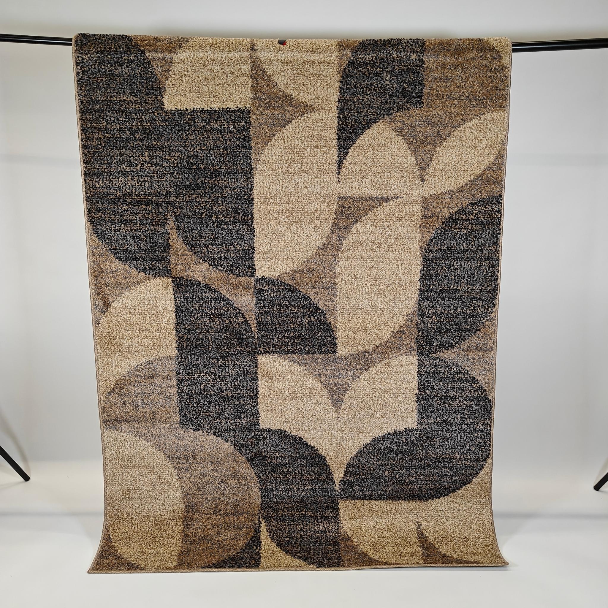 Geometris nukkamatto - beige