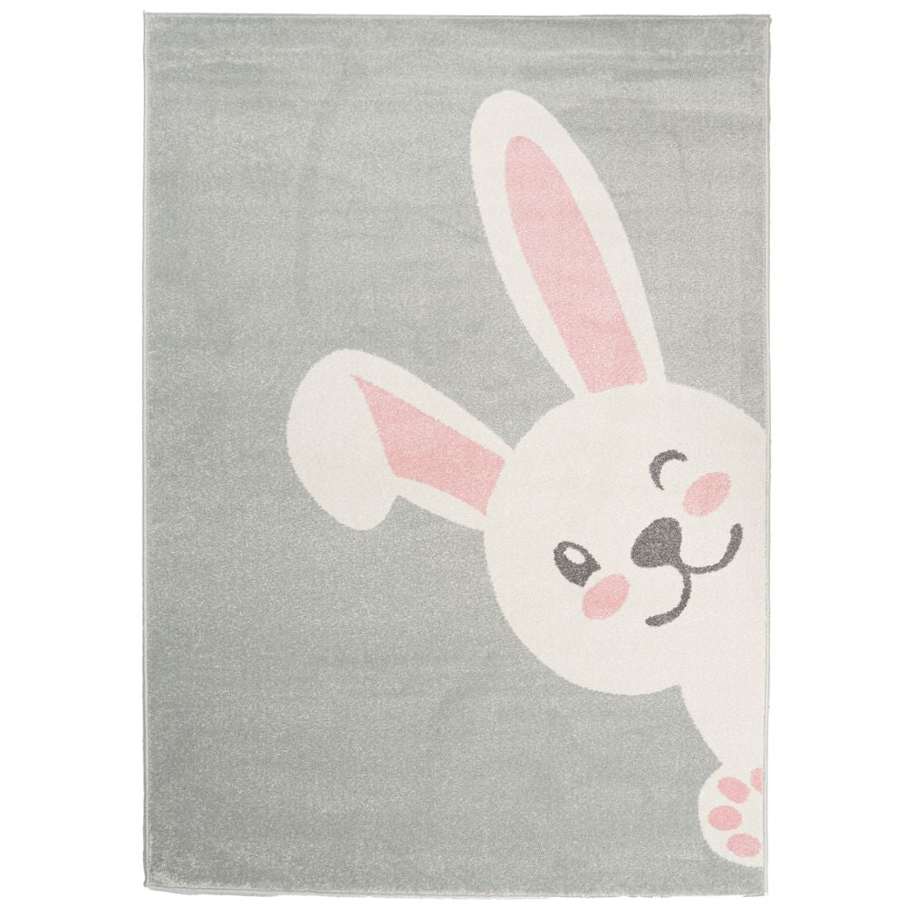 Heihei-pupu lastenmatto - harmaa/valkoinen.