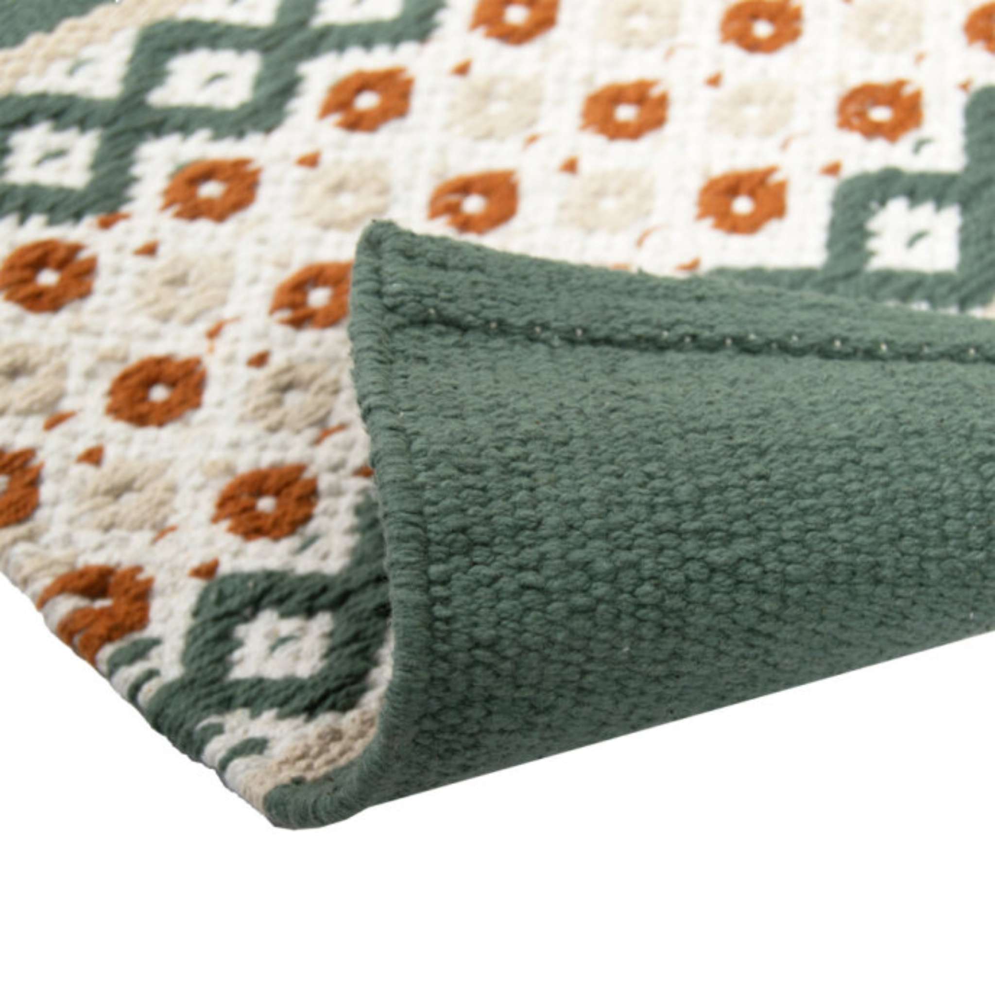 Helka puuvillamatto - vihreä