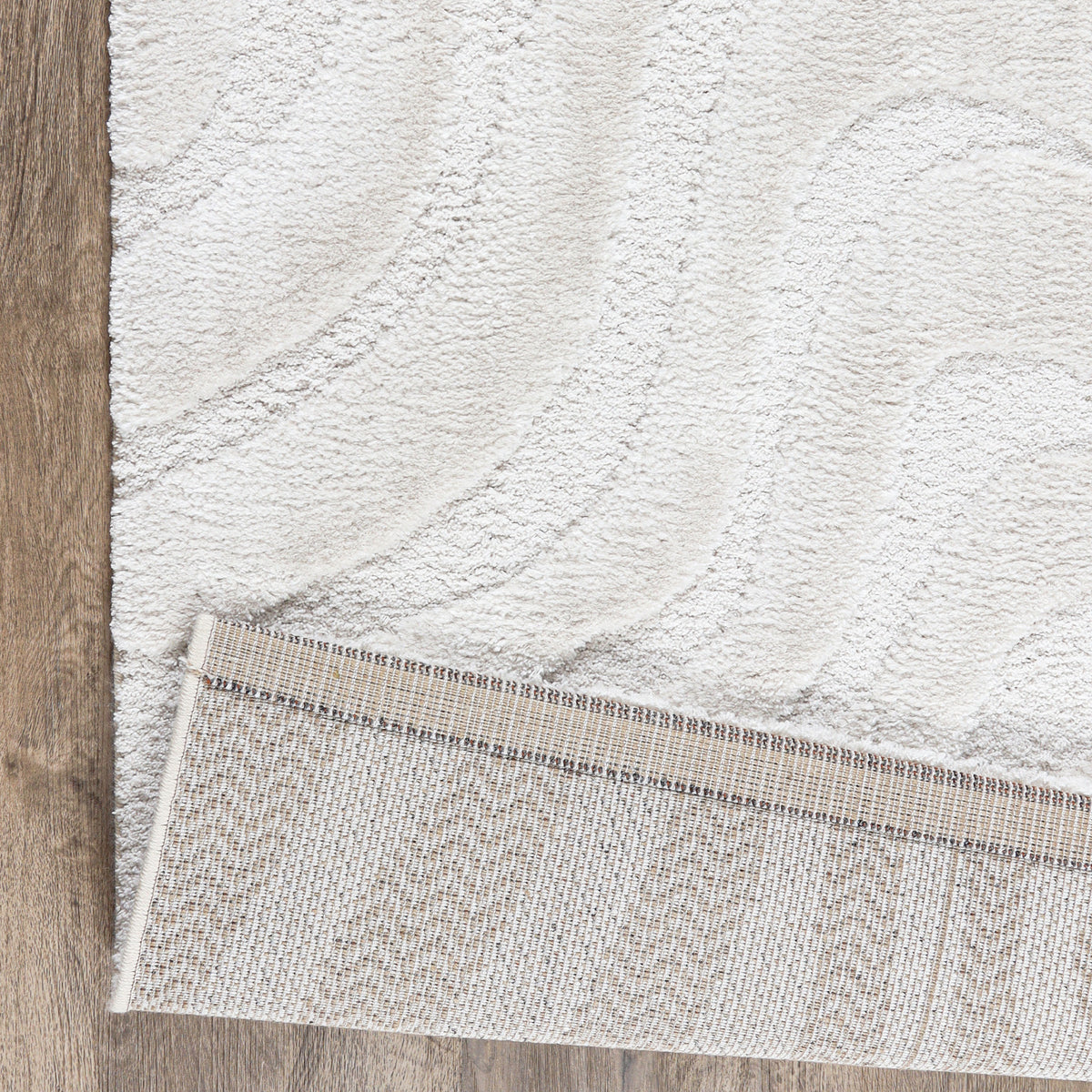 Hilma kuvioitu nukkamatto - valkoinen
