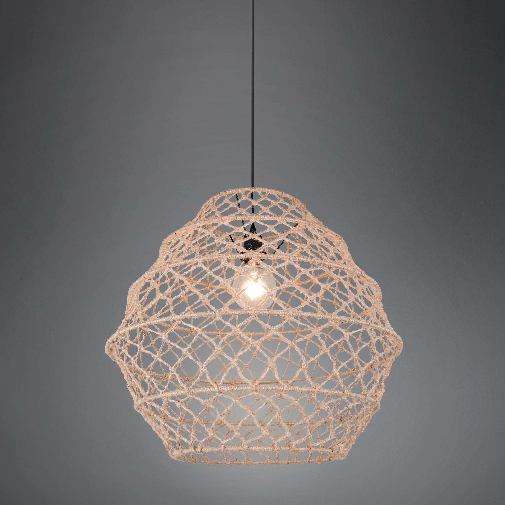 TRIO Hive pendant lamp - natural/hemp