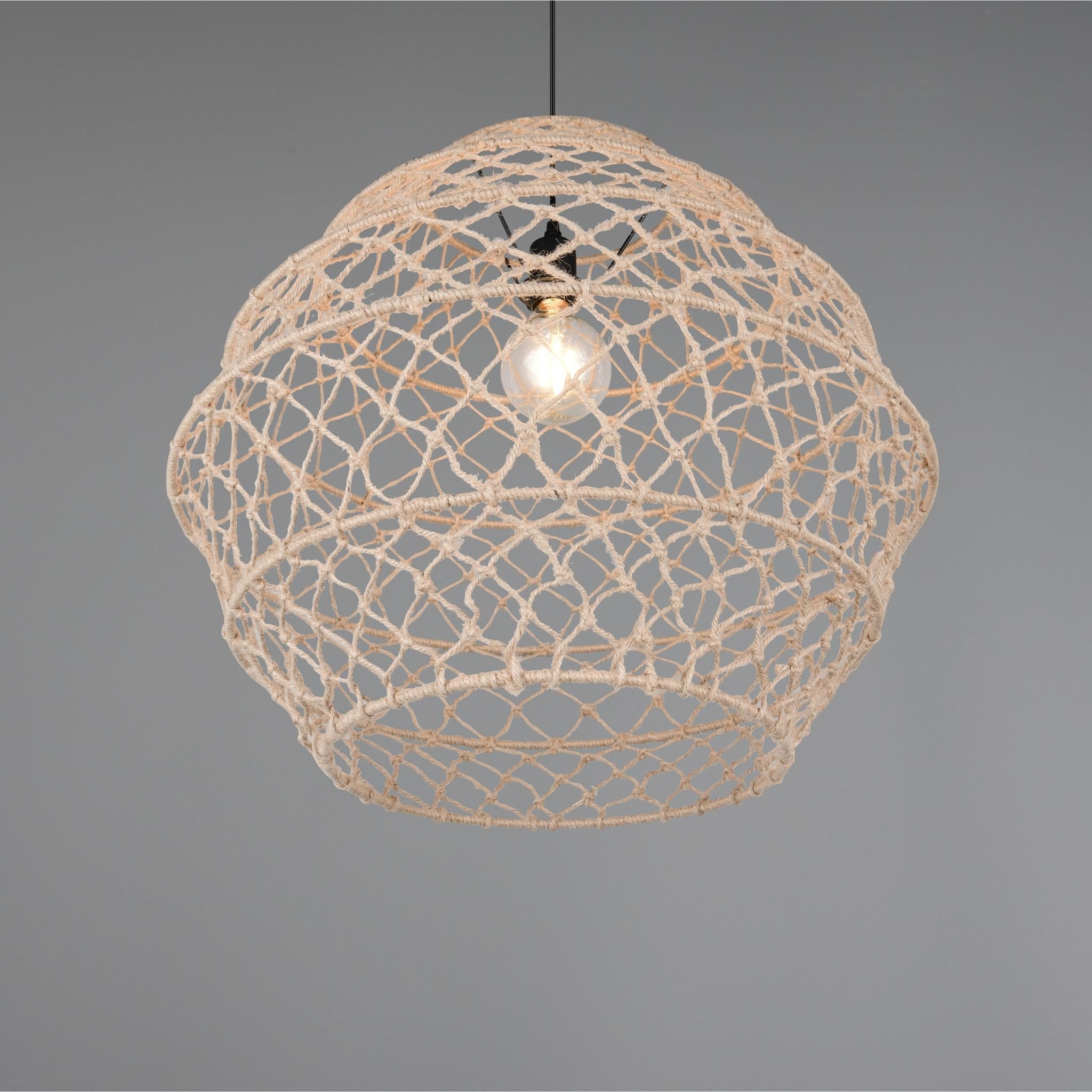 TRIO Hive pendant lamp - natural/hemp
