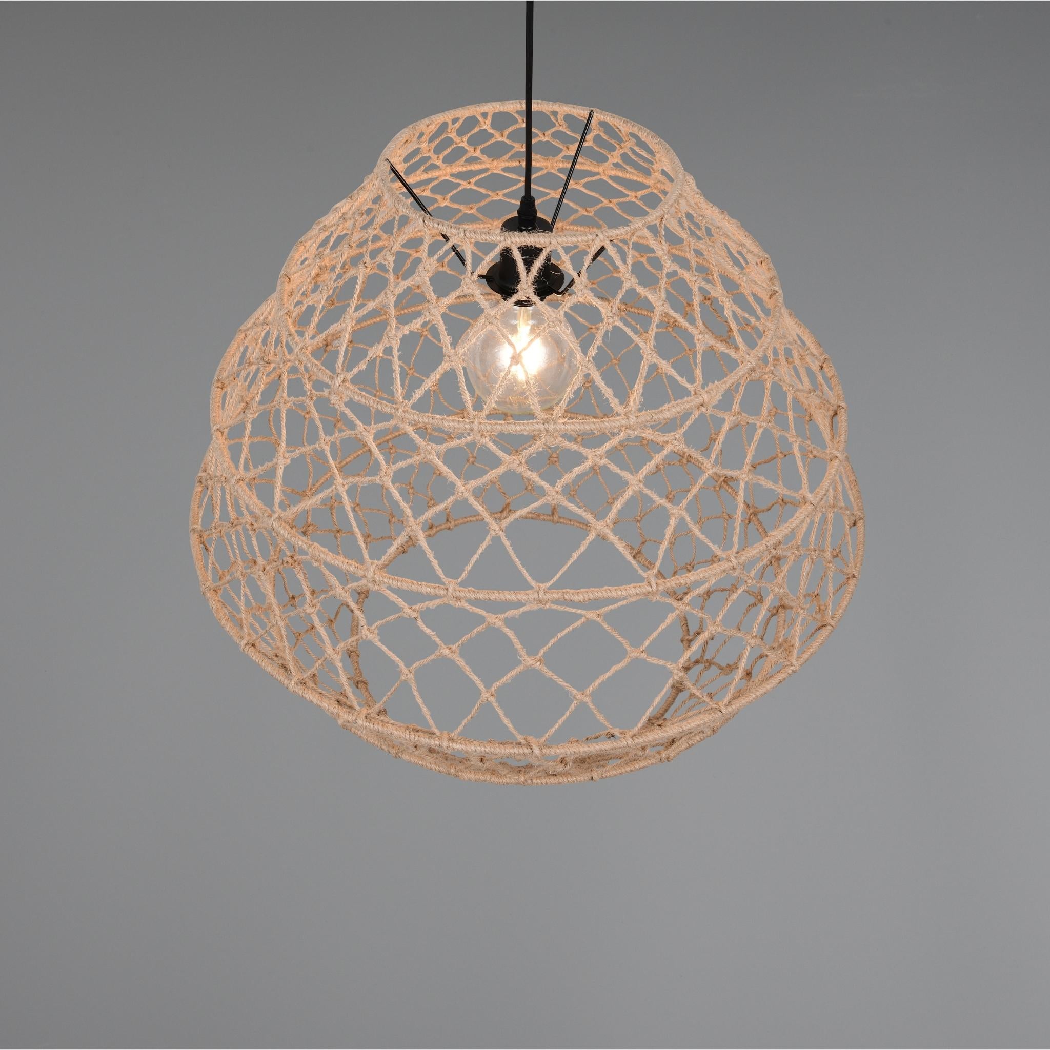 TRIO Hive pendant lamp - natural/hemp
