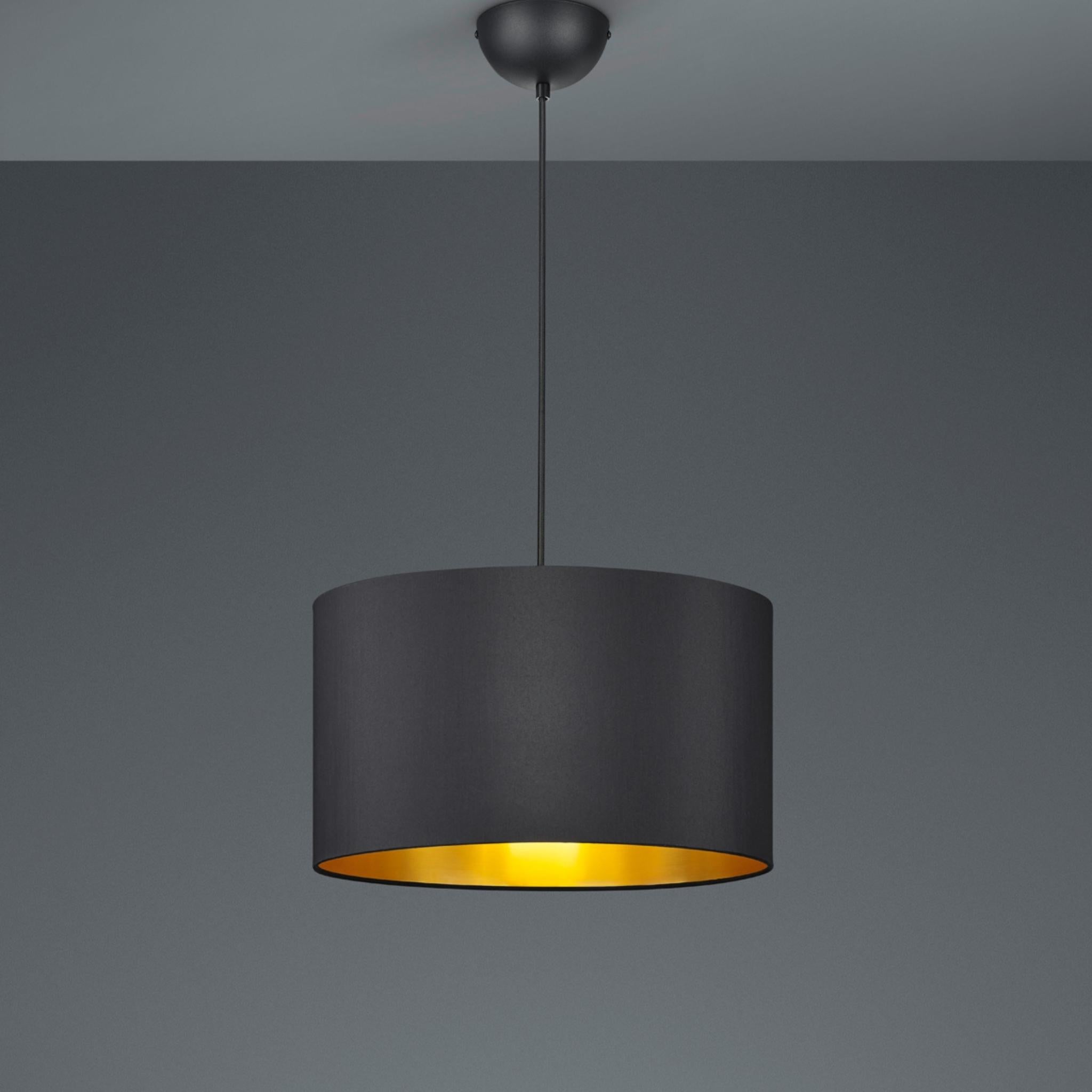 TRIO Hostel pendant lamp - matte black/gold