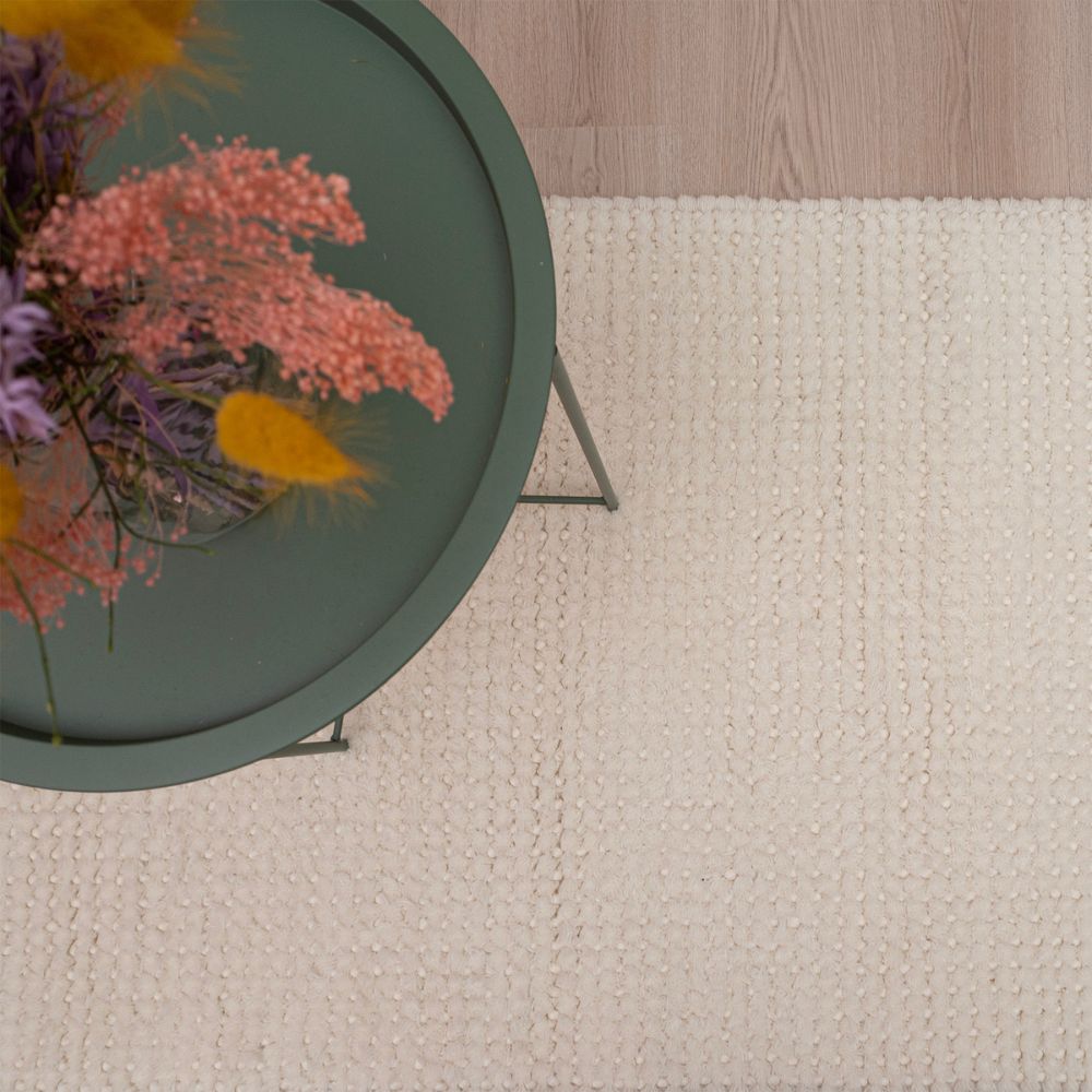 Huurre villamatto - luonnonvalkoinen.