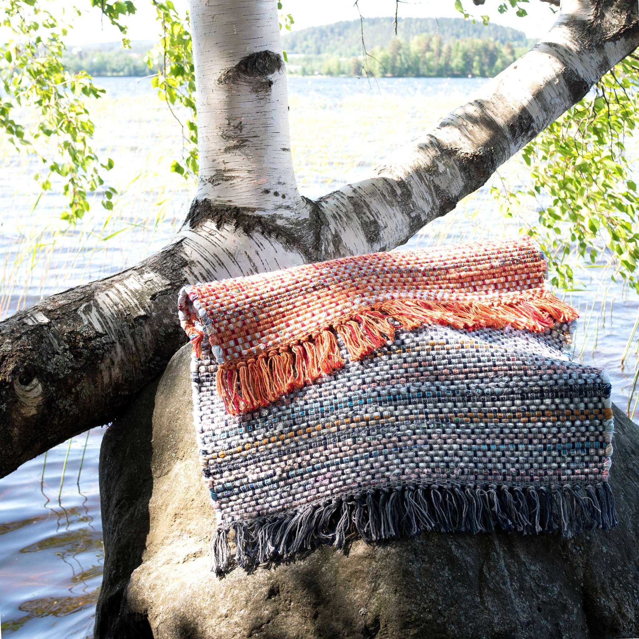 Huviniemi Cotton rug - Gray