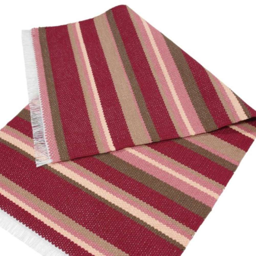 JANNE puuvillamatto - tummanpunainen.