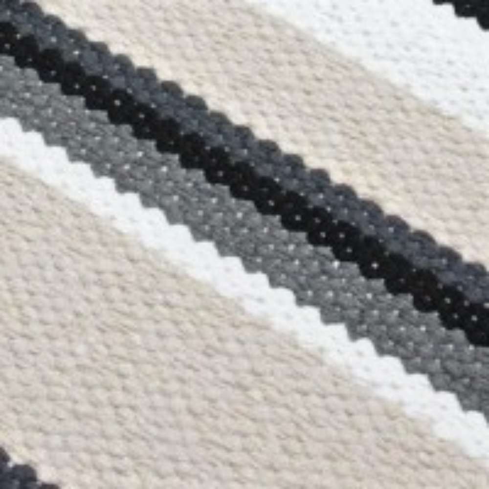 JANNE puuvillamatto - valkoinen/musta.