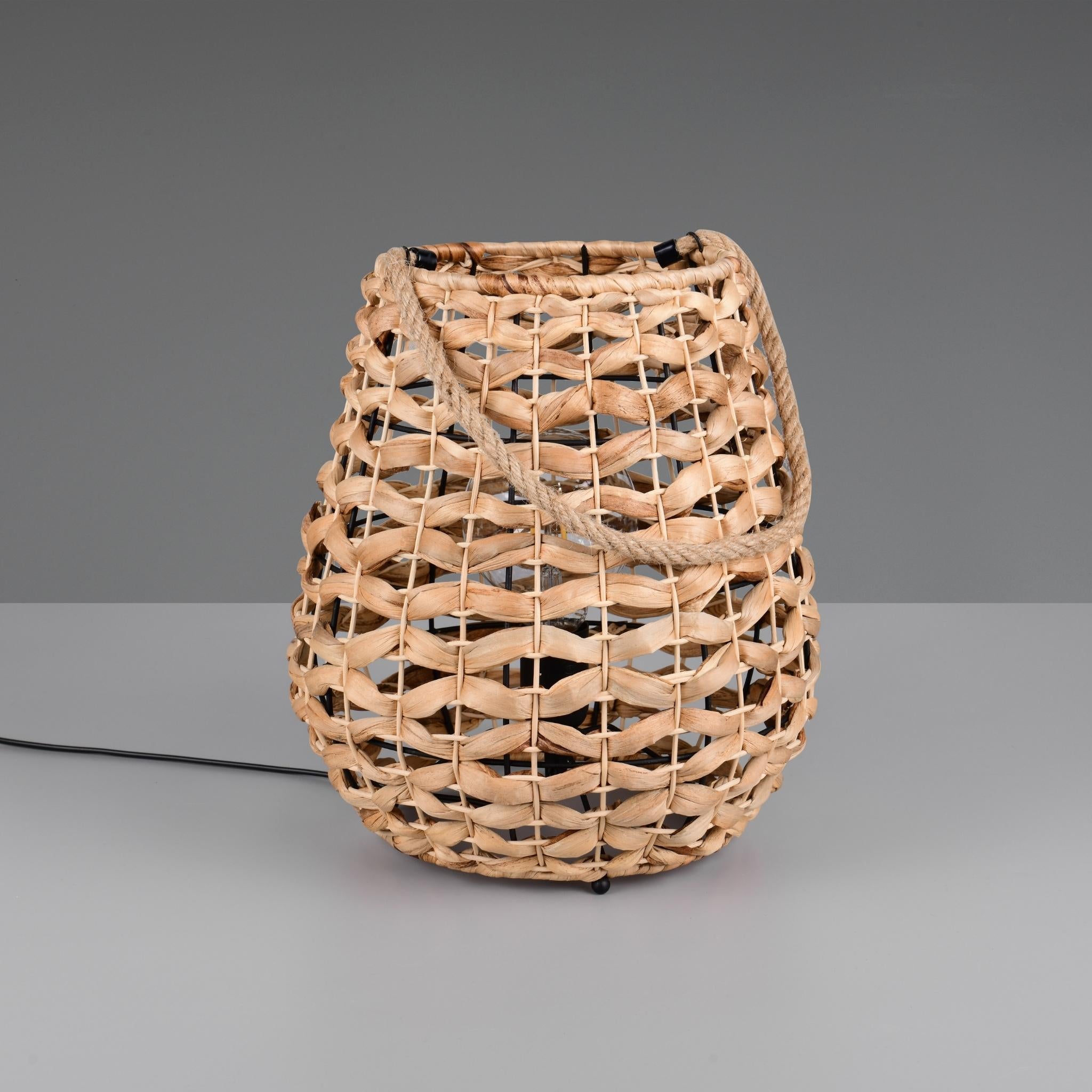 TRIO Jean table lamp - natural/sea grass