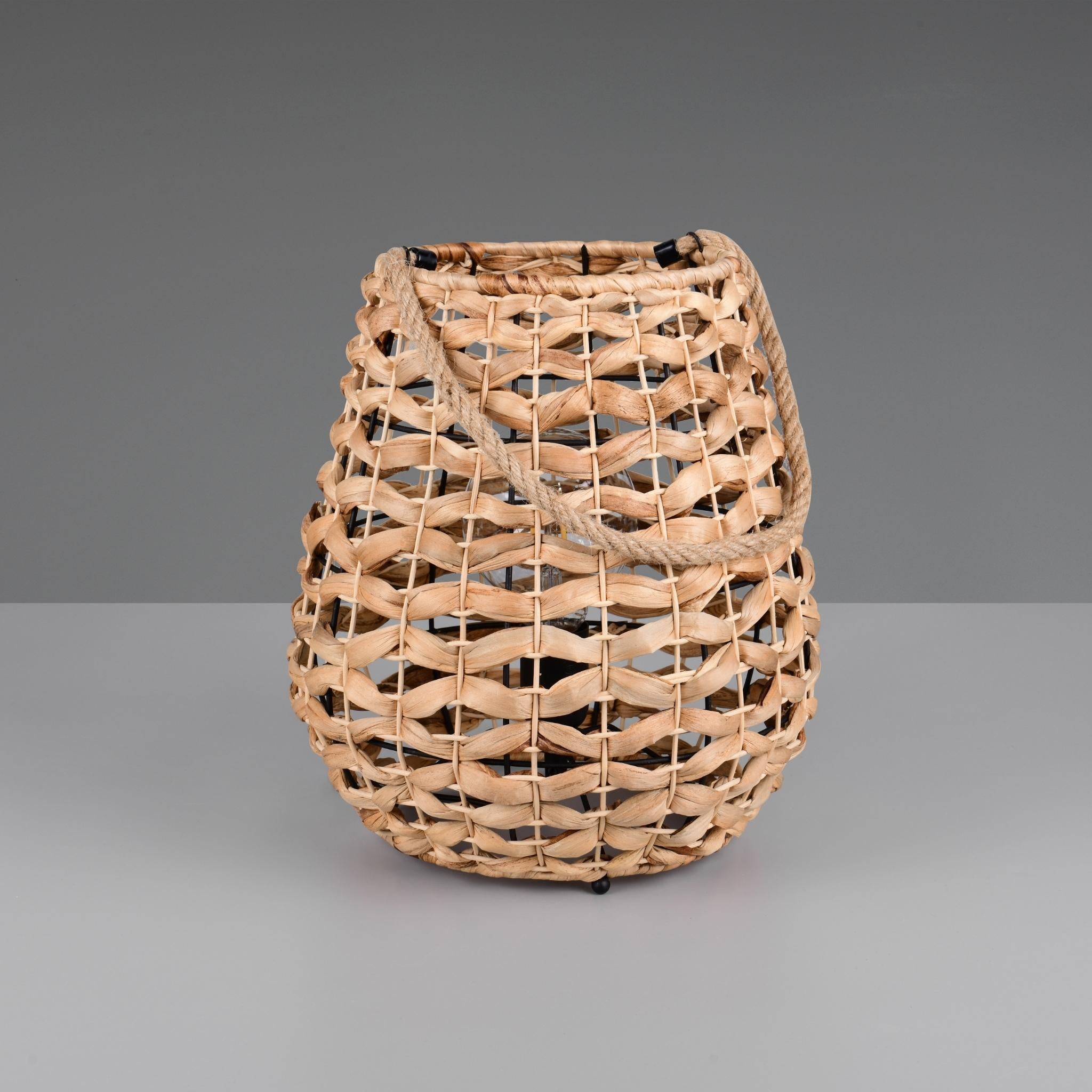 TRIO Jean table lamp - natural/sea grass