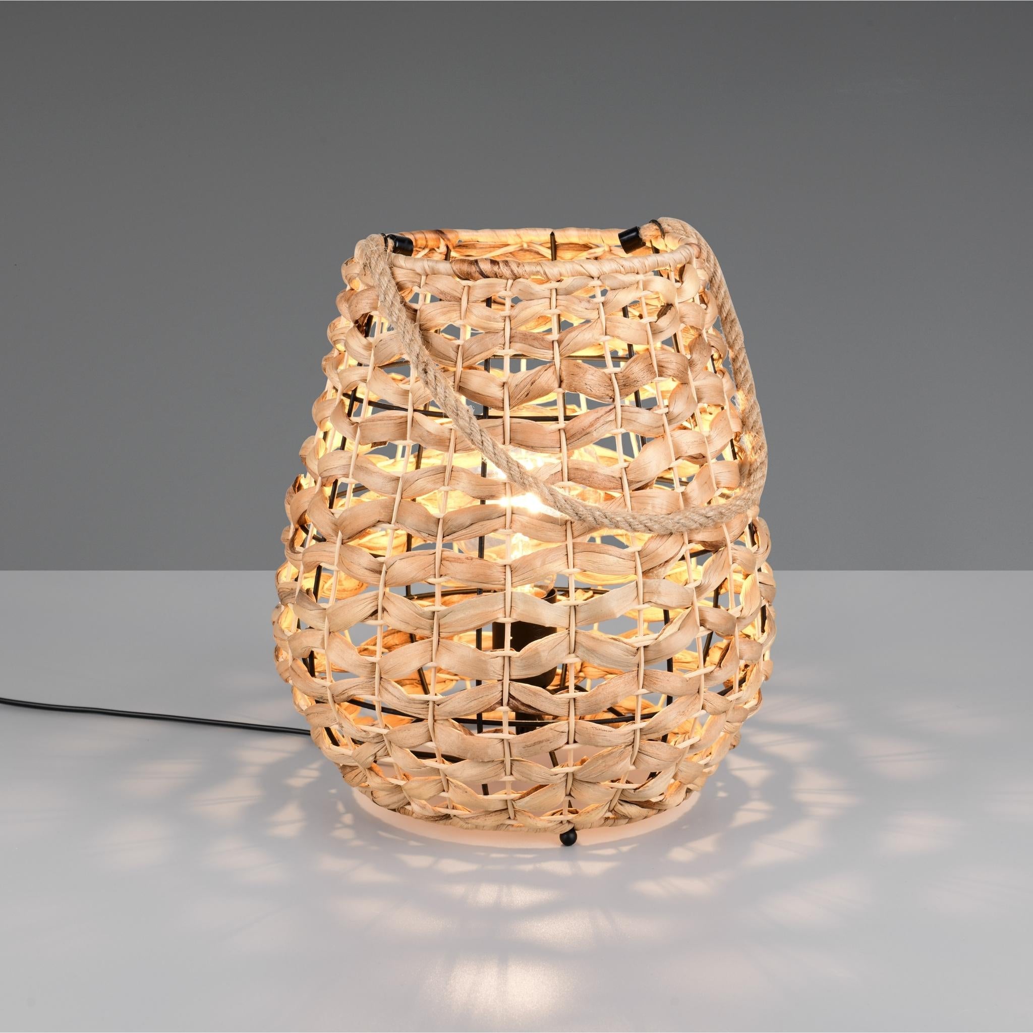 TRIO Jean table lamp - natural/sea grass