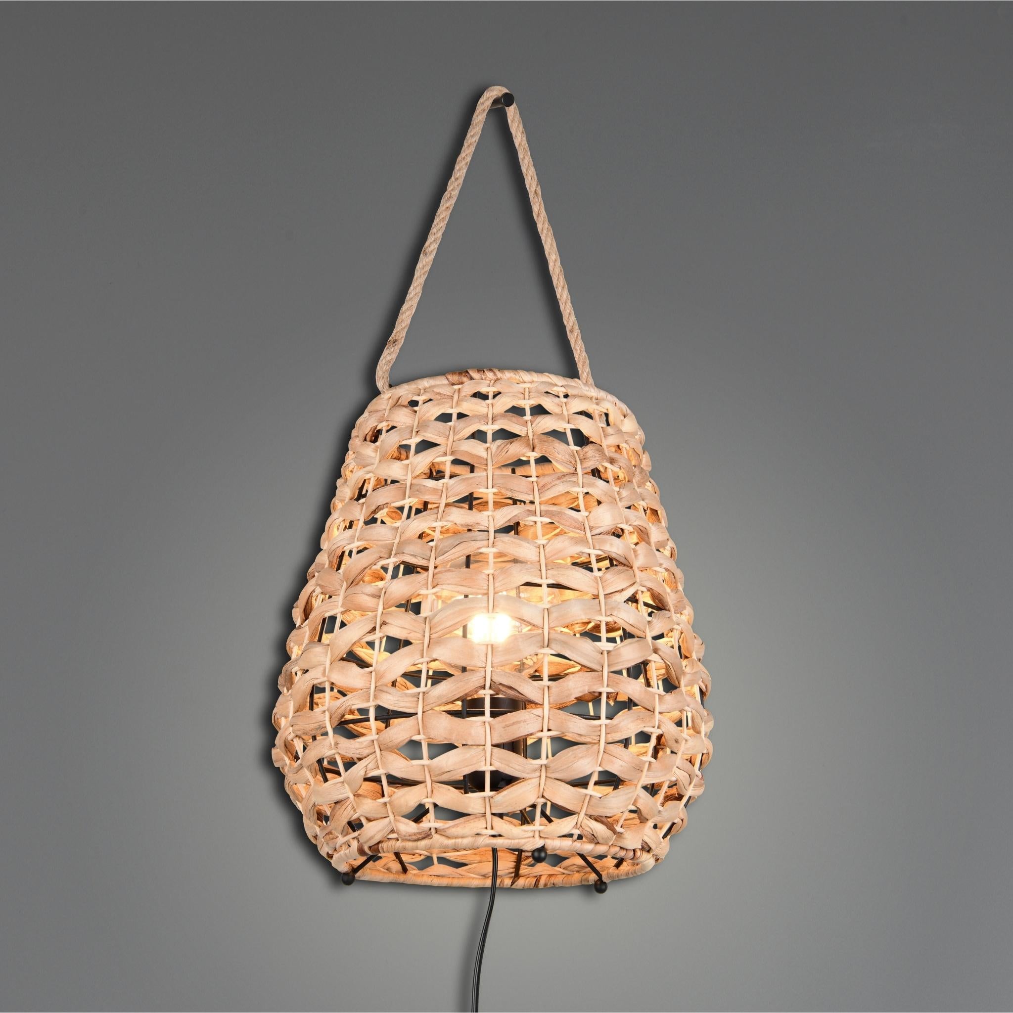 TRIO Jean table lamp - natural/sea grass