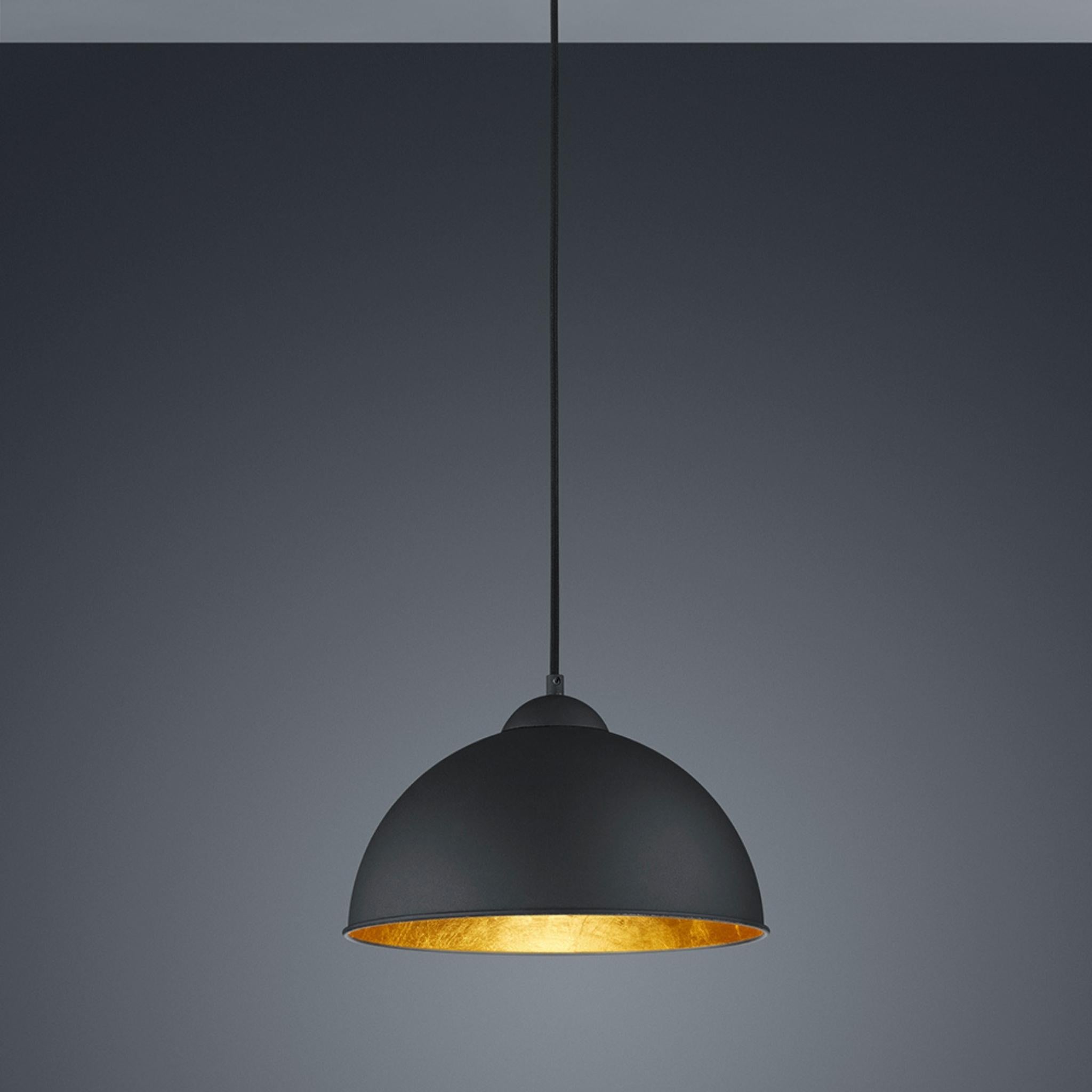 TRIO Jimmy pendant lamp - black/gold