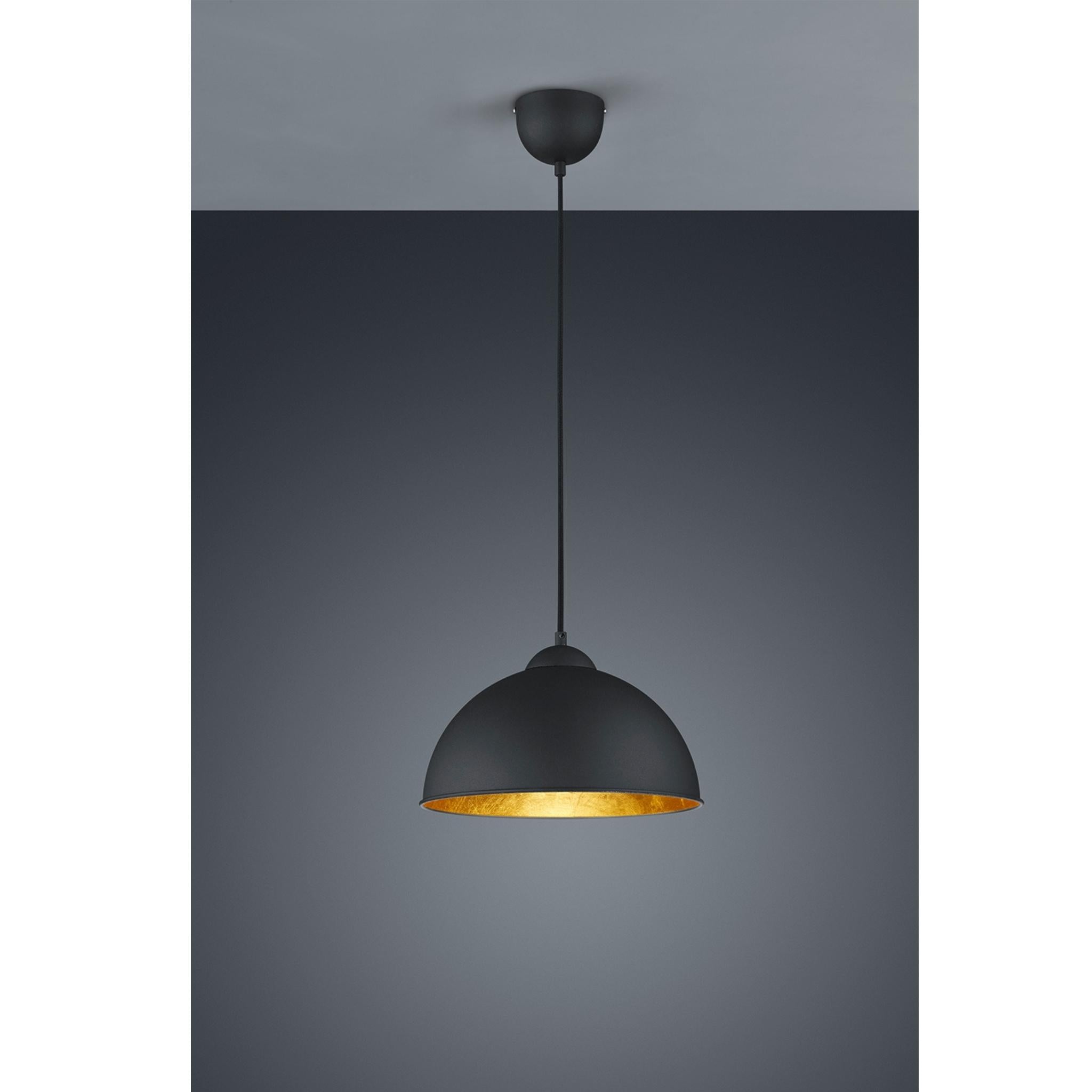 TRIO Jimmy pendant lamp - black/gold
