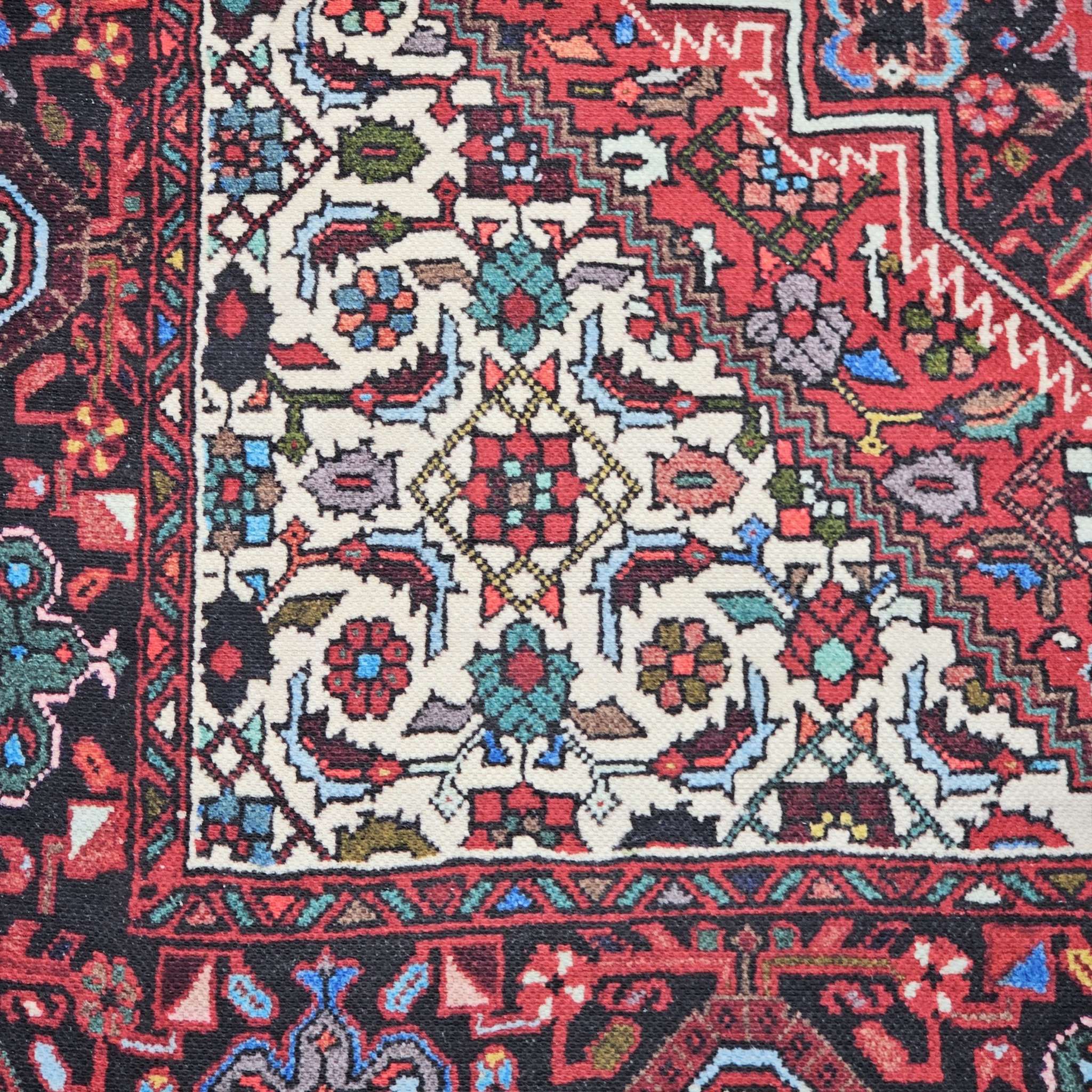 Kairo sileäksi kudottu matto - Punainen