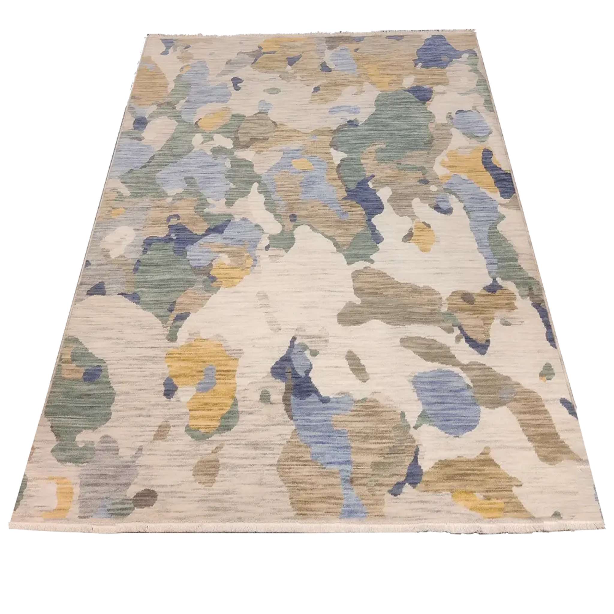 Karo villamatto - vihreä-sininen