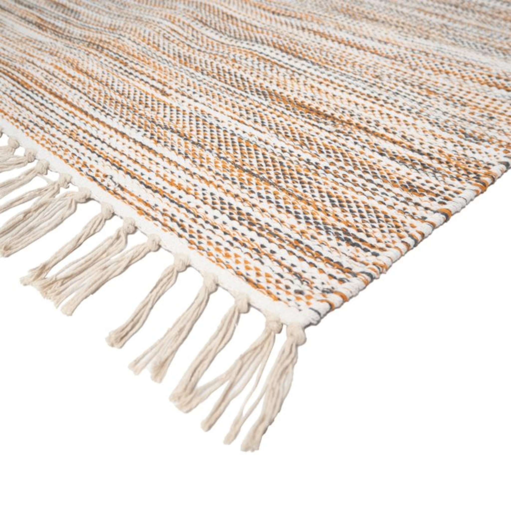 Kesälahti rocking chair rug - brown/dark gray