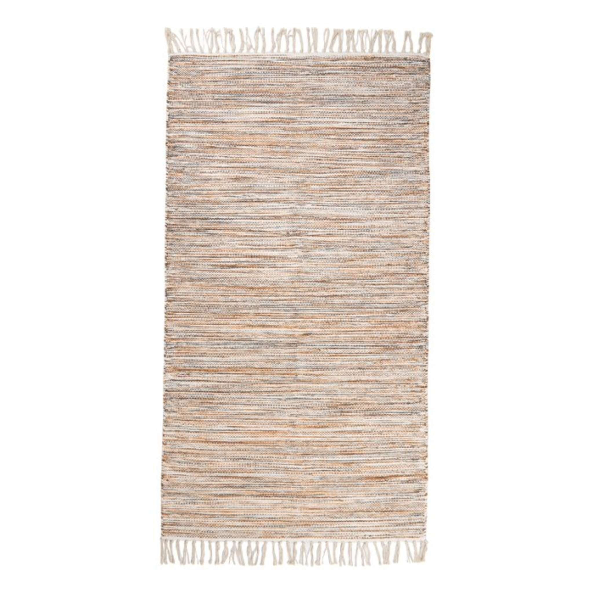 Kesälahti puuvillamatto - ruskea/tummanharmaa