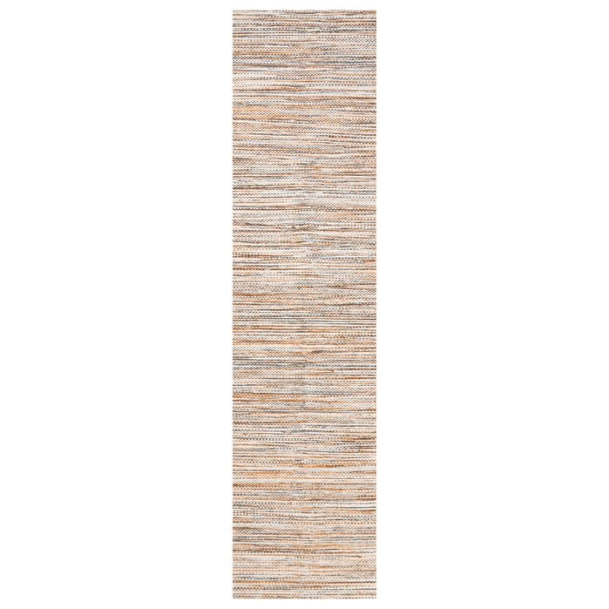 Kesälahti rocking chair rug - brown/dark gray