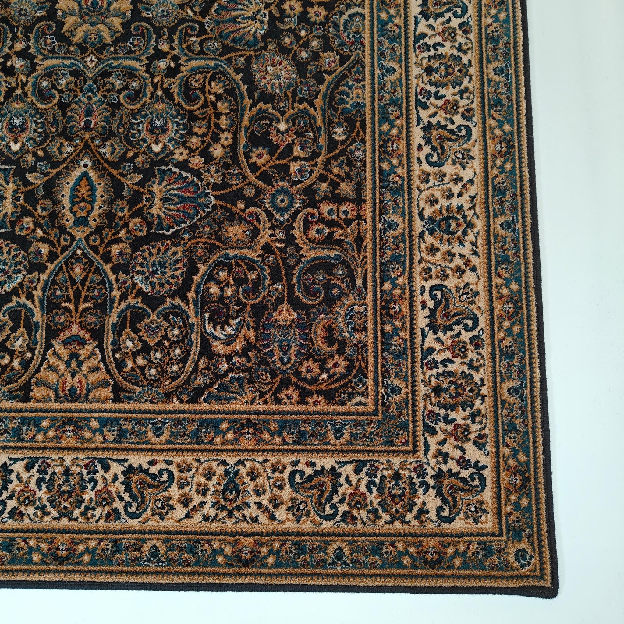 Klimene Oriental Wool rug - dark blue