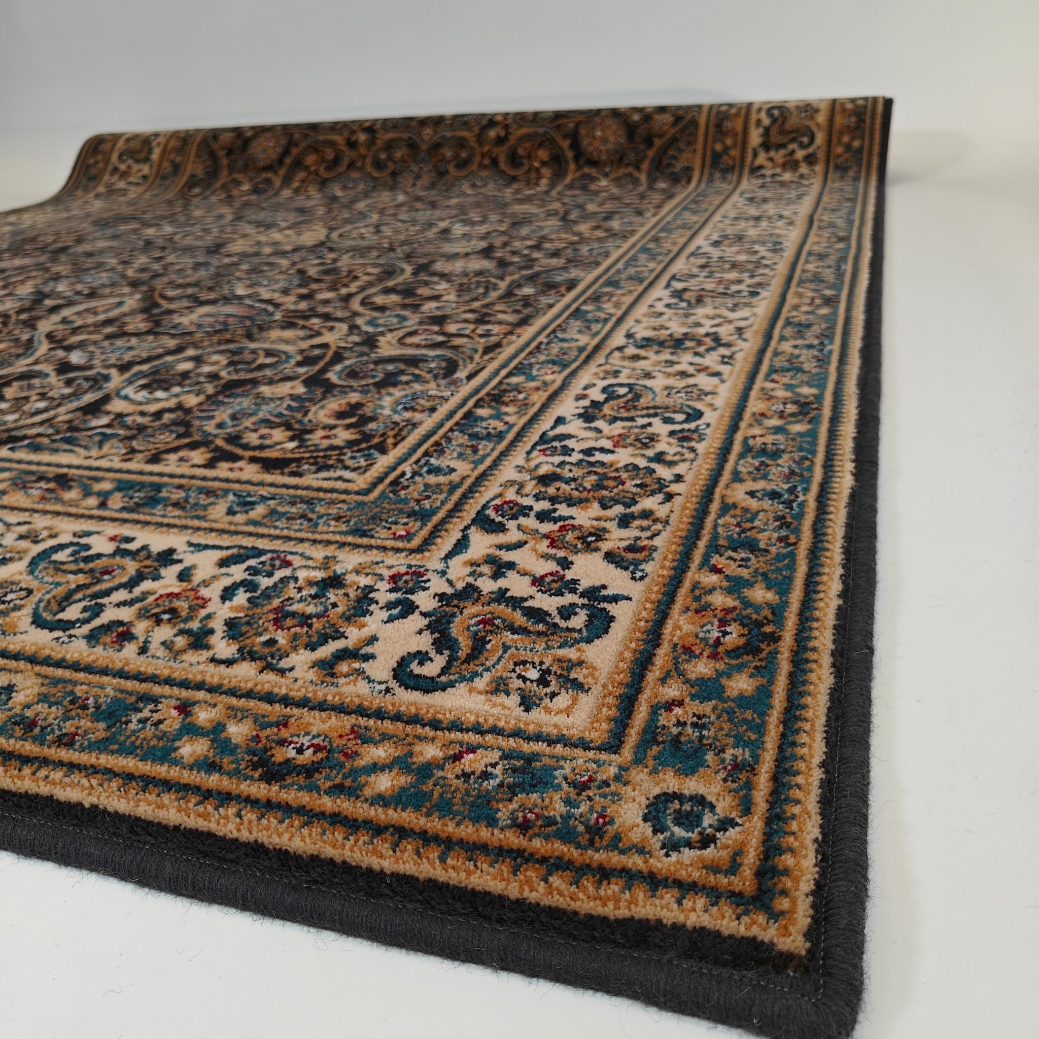 Klimene Oriental Wool rug - dark blue