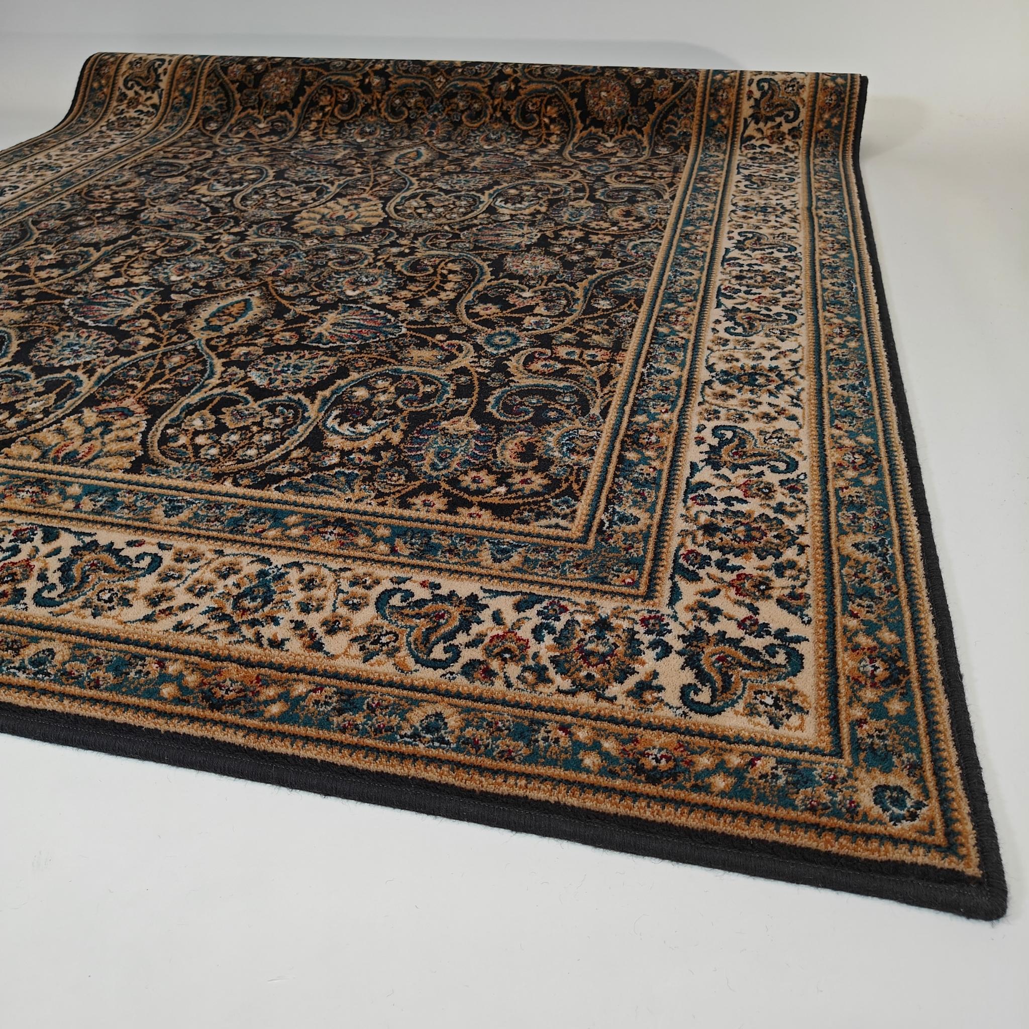 Klimene Oriental Wool rug - dark blue