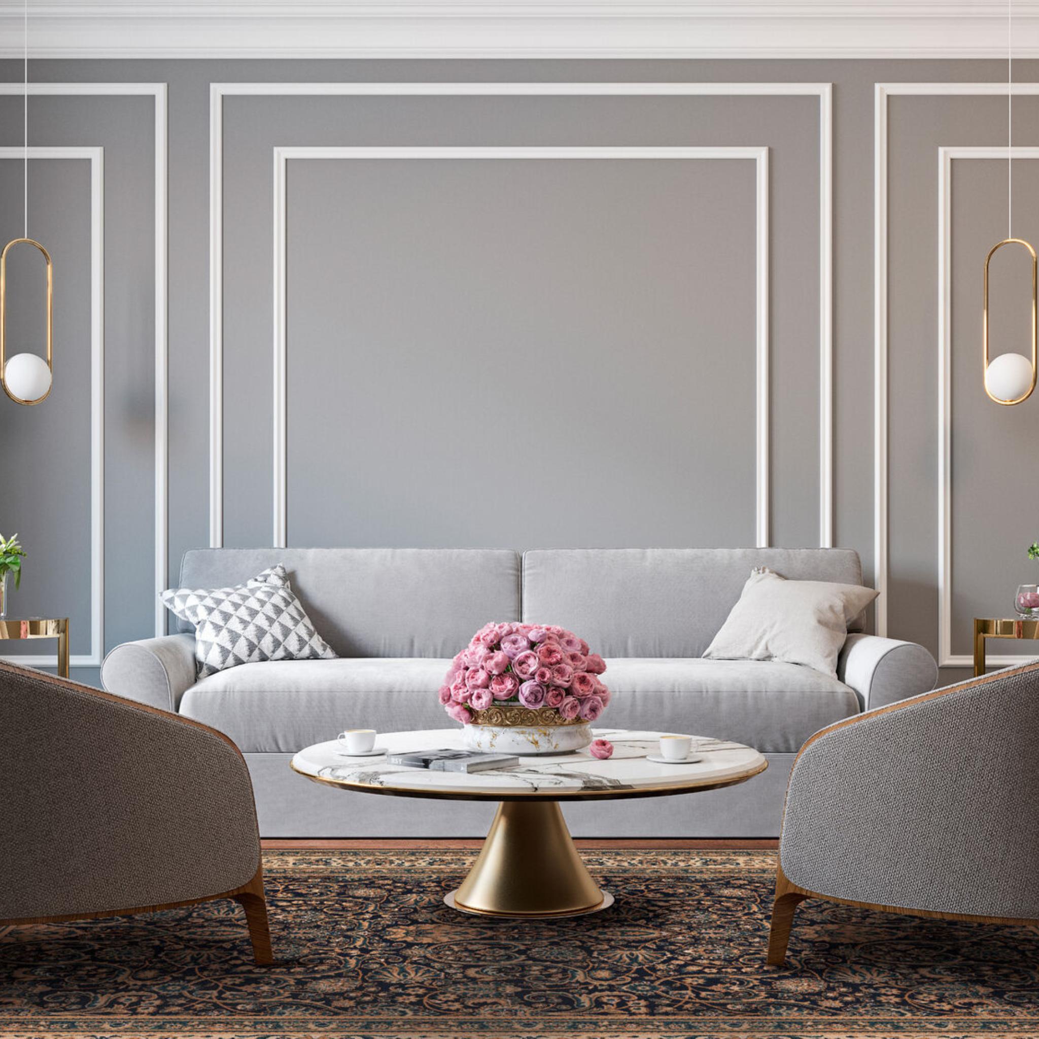 Klimene Oriental Wool rug - dark blue