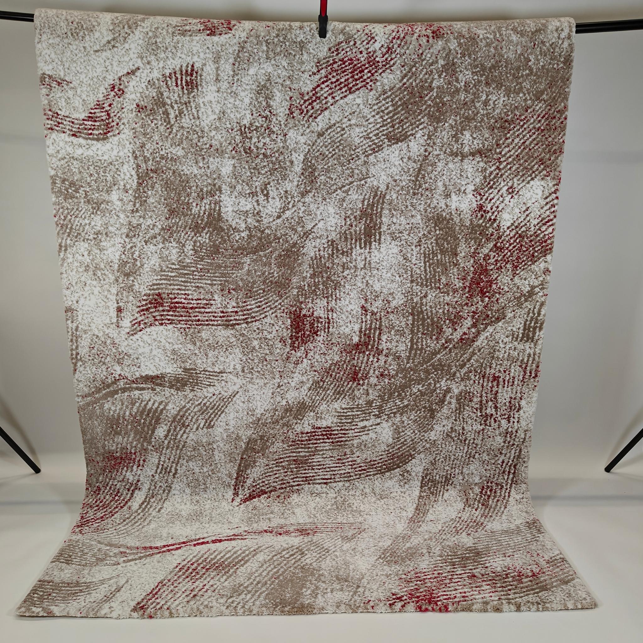 Konko low pile Rug - beige/red