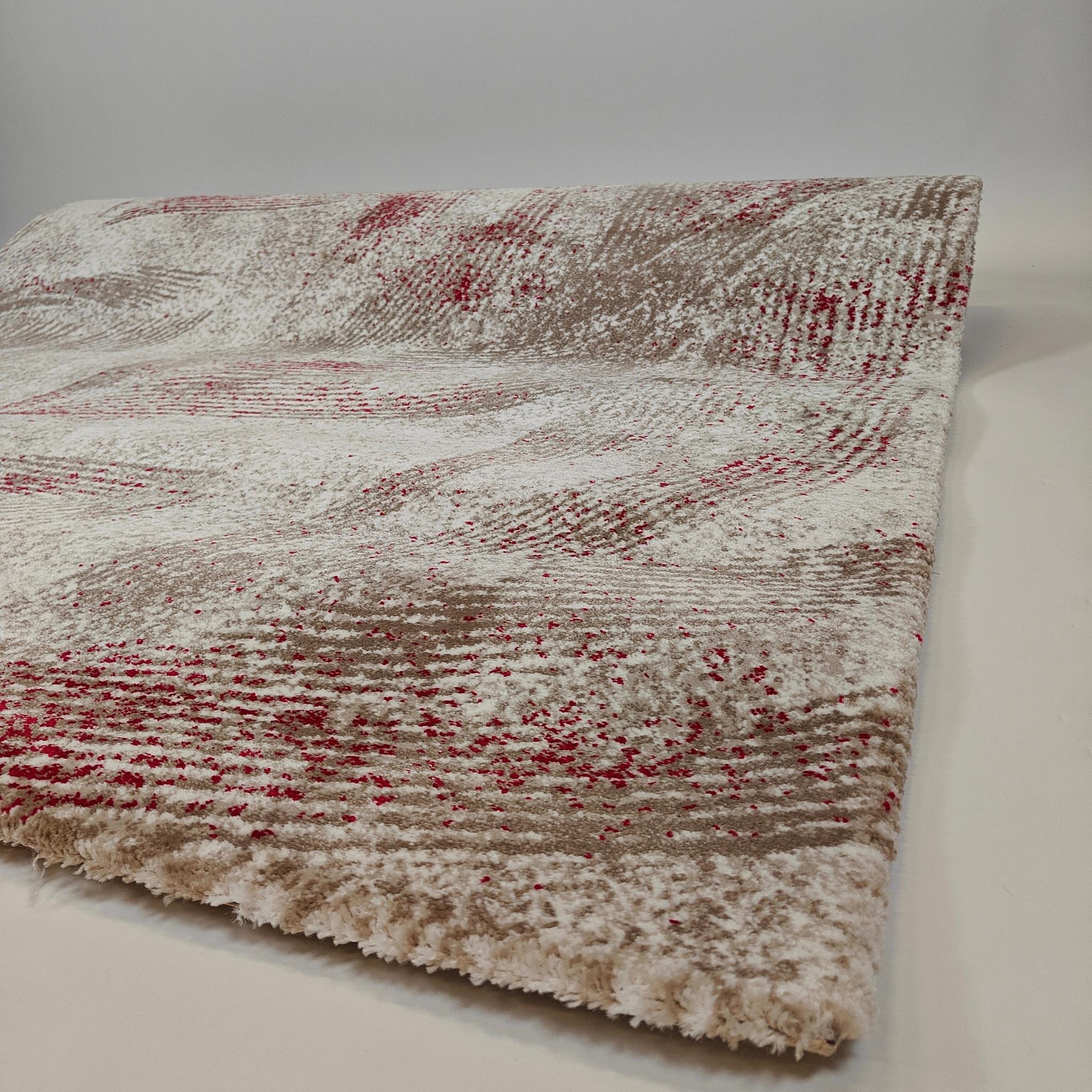 Konko low pile Rug - beige/red