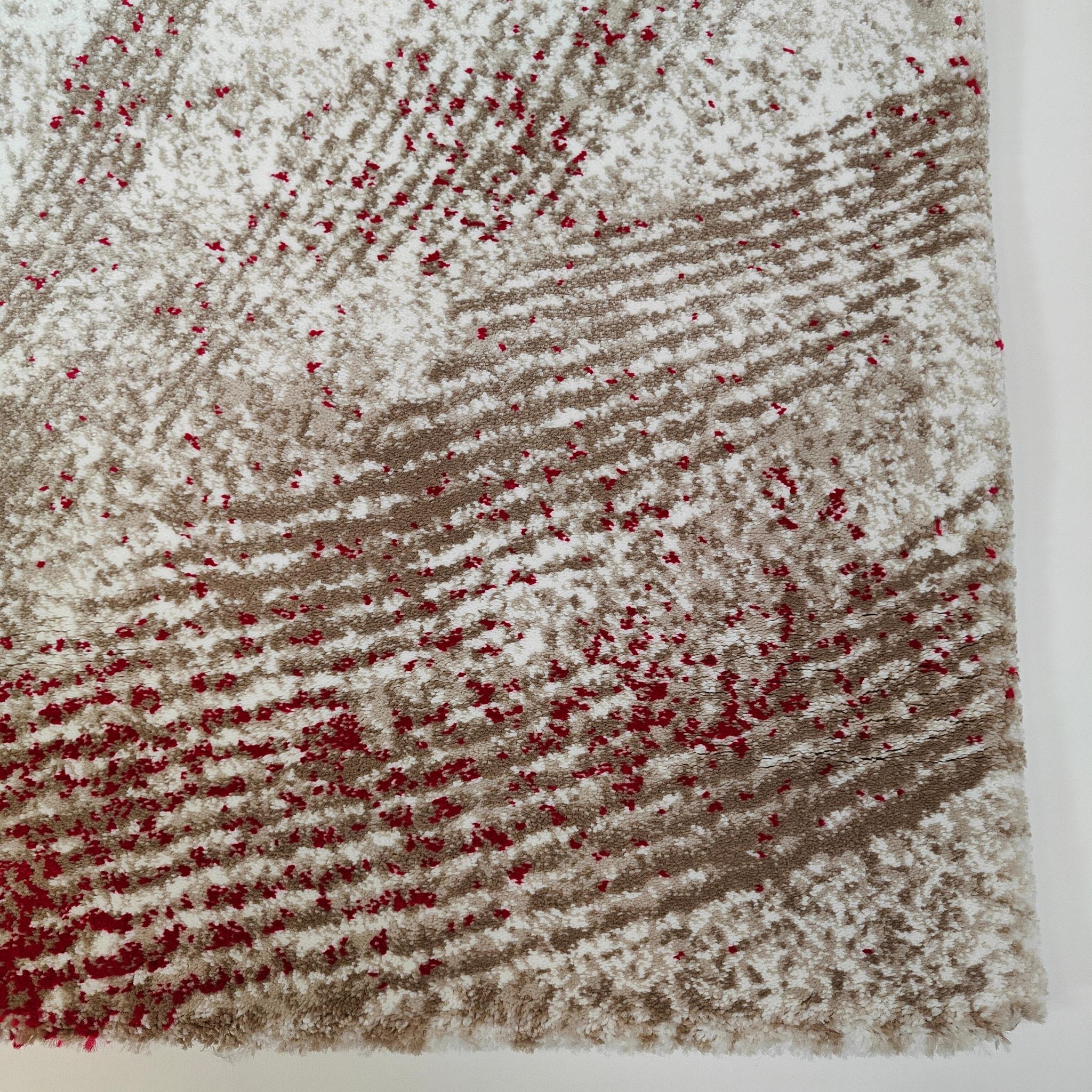 Konko low pile Rug - beige/red