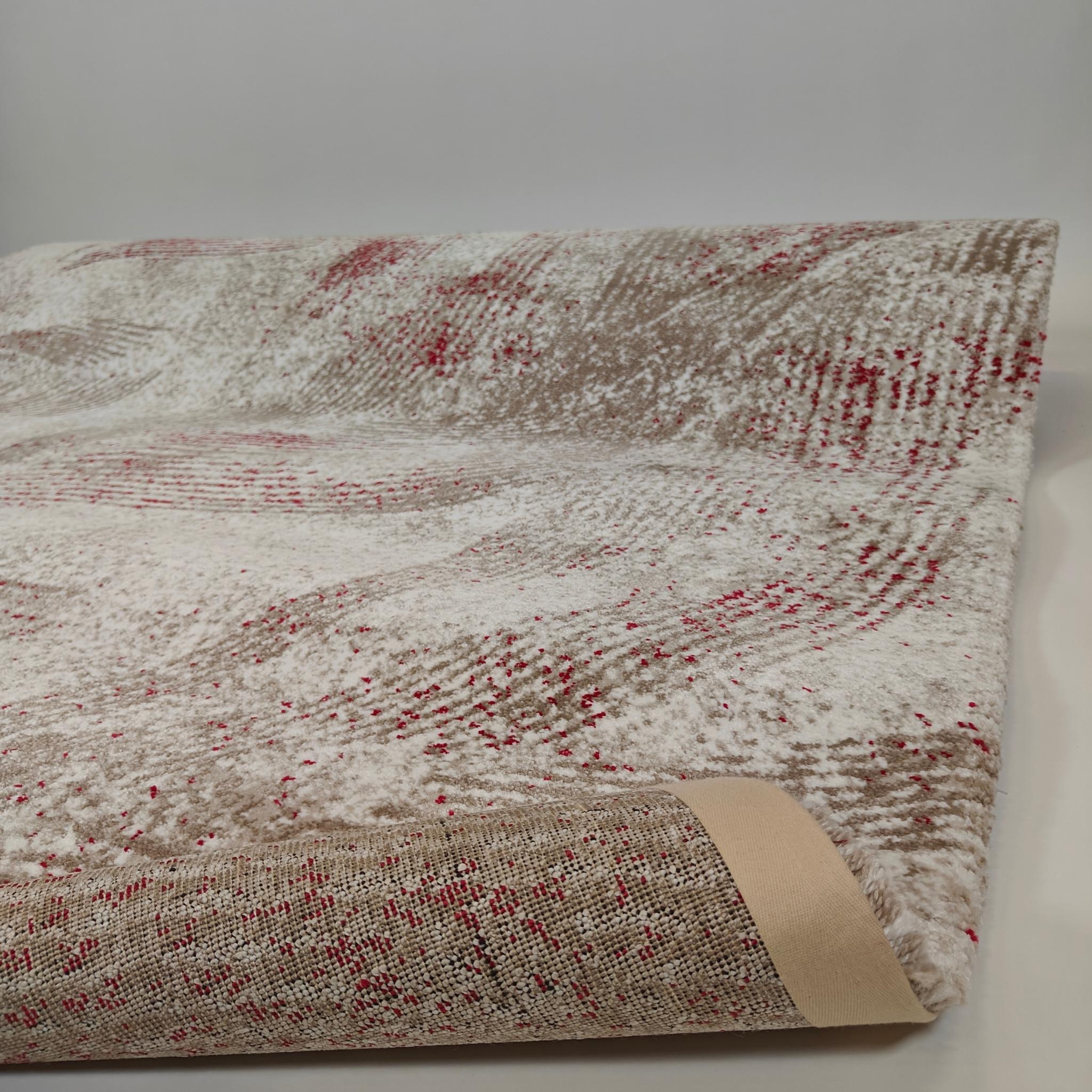 Konko low pile Rug - beige/red