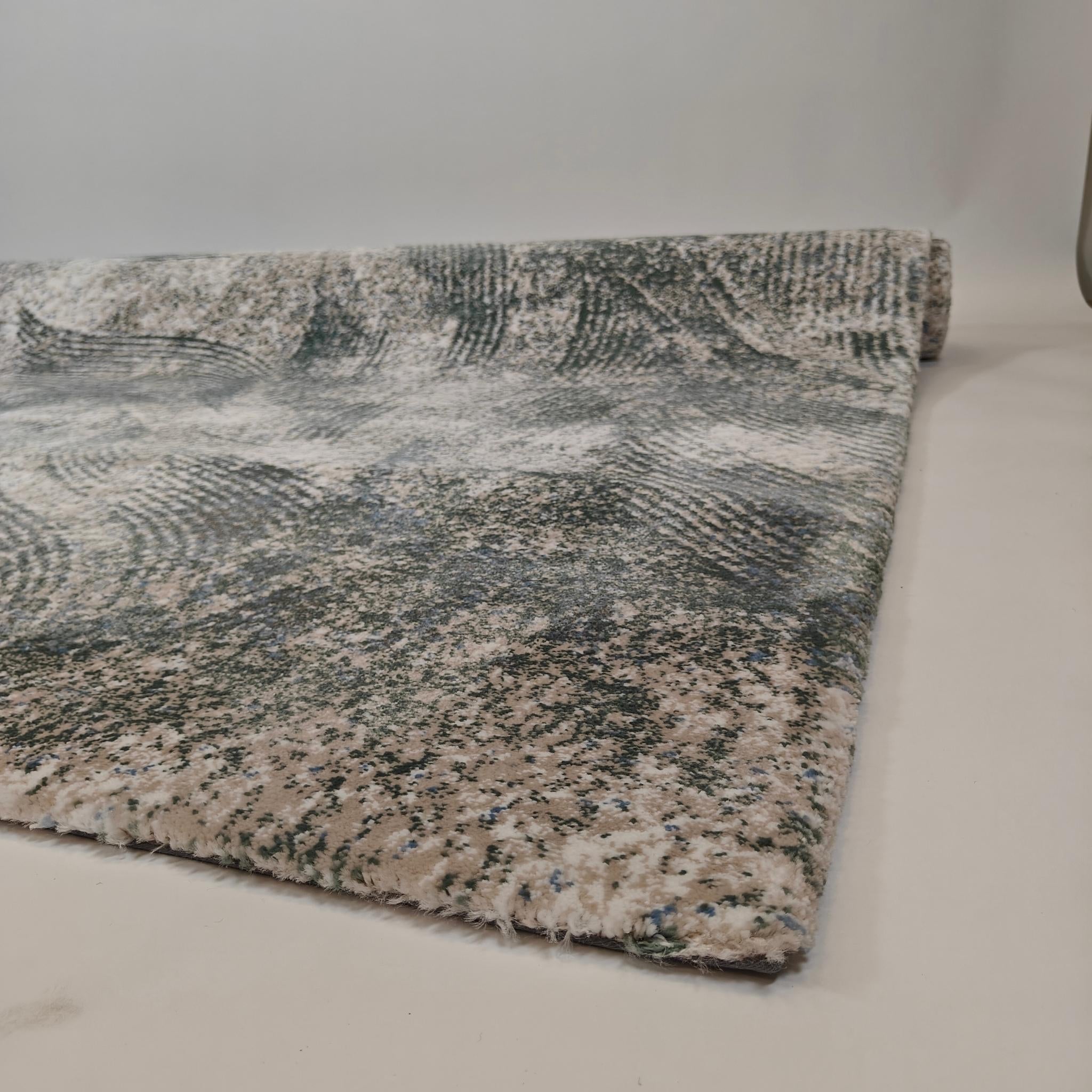 Konko lyhytnukkainen matto - beige/vihreä