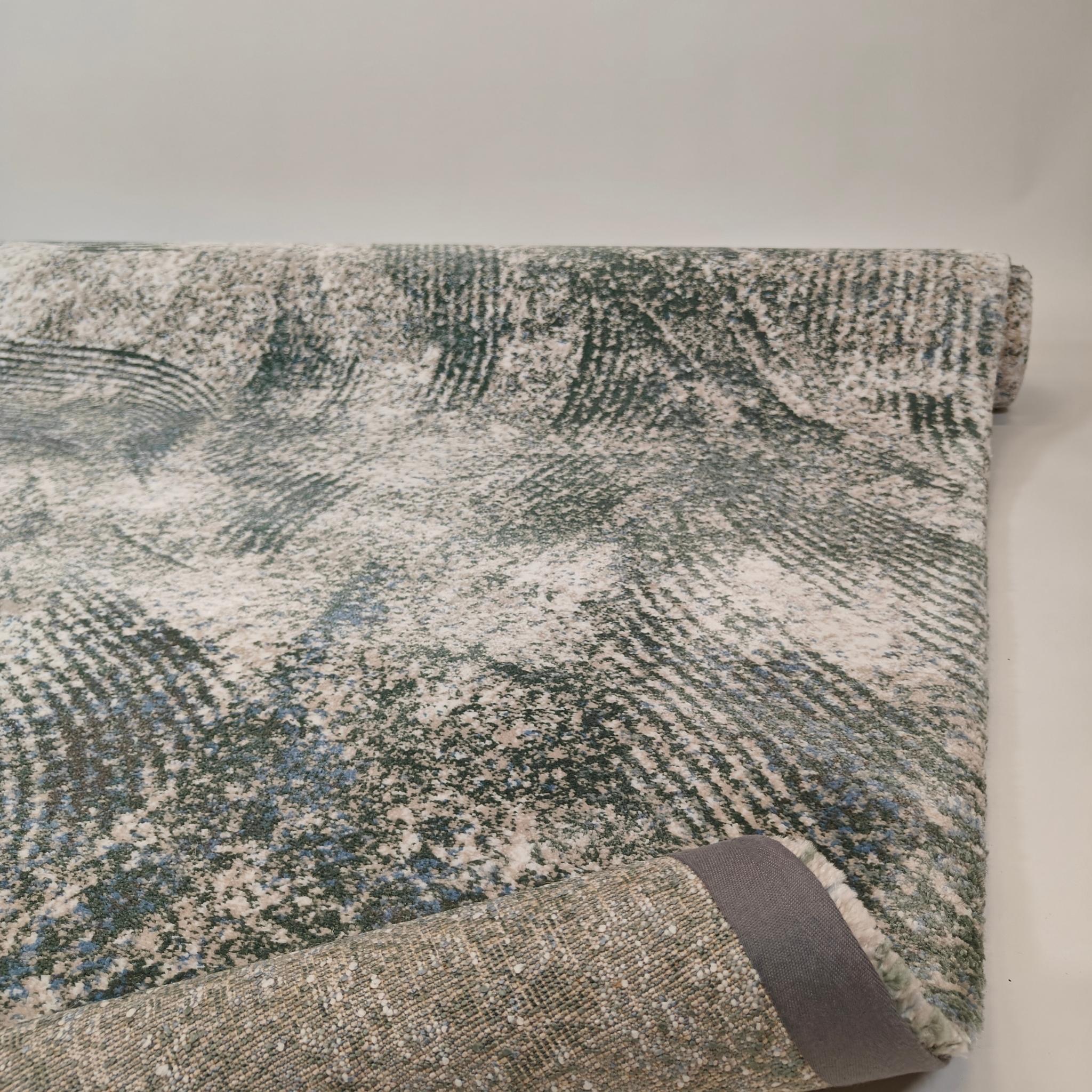 Konko lyhytnukkainen matto - beige/vihreä