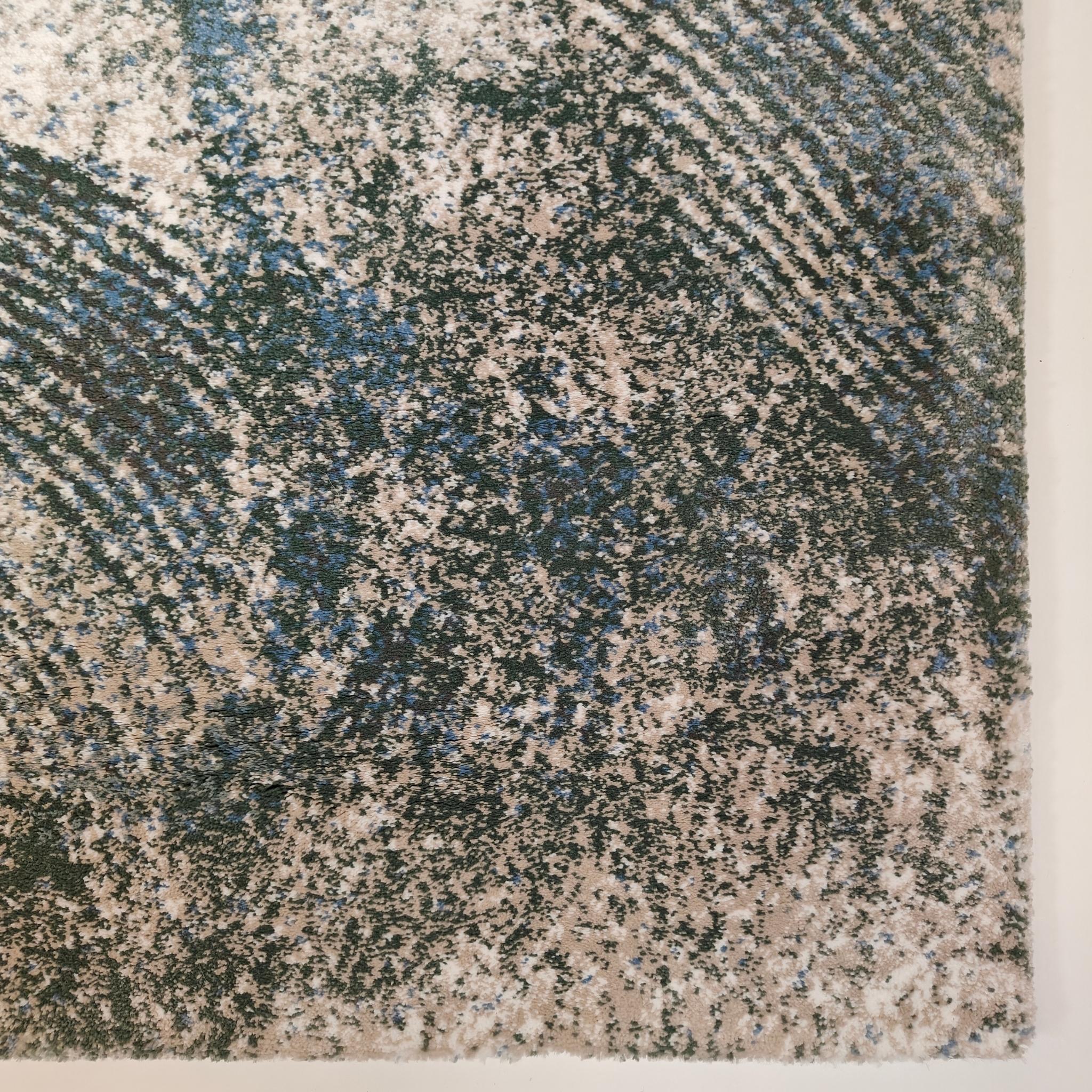 Konko lyhytnukkainen matto - beige/vihreä