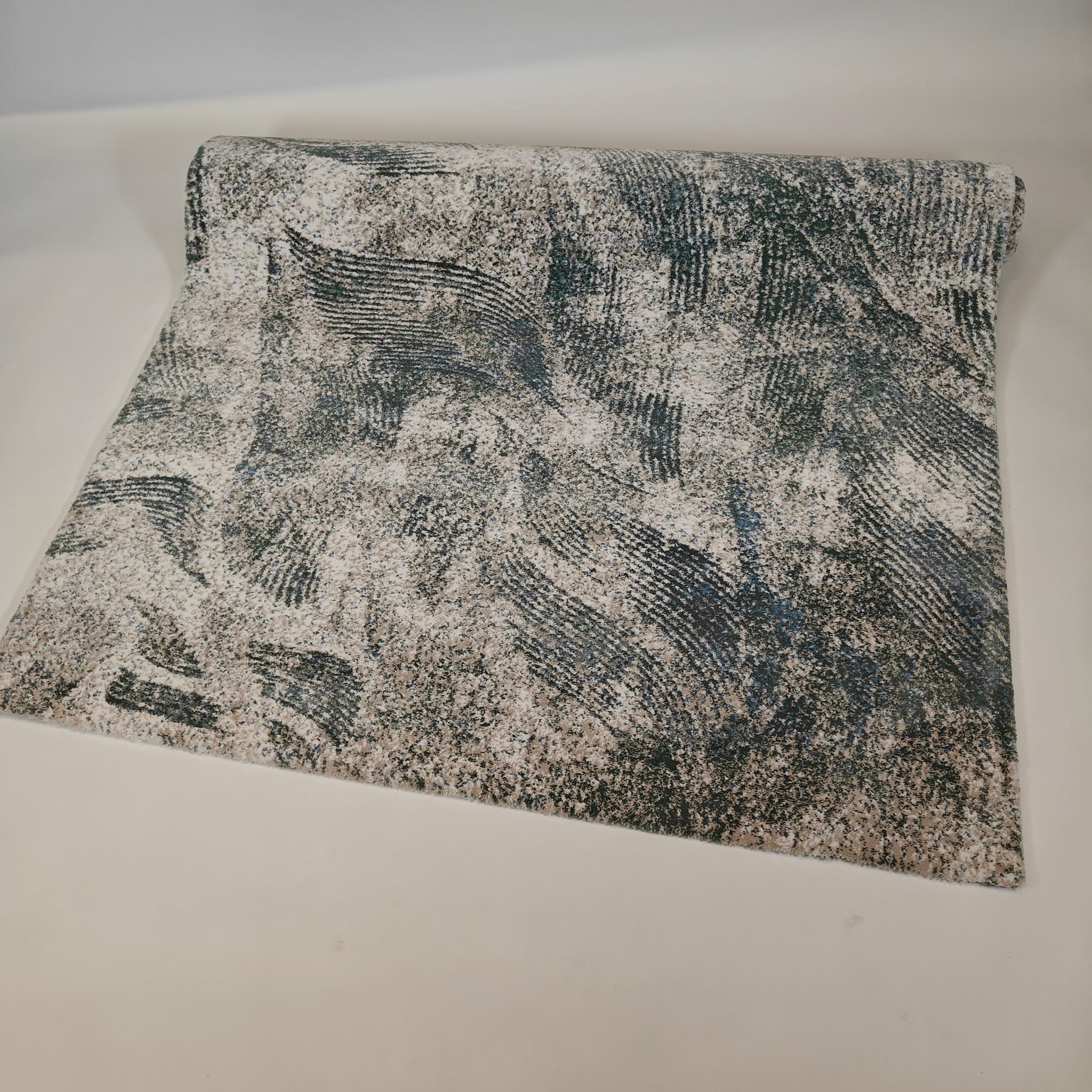 Konko lyhytnukkainen matto - beige/vihreä