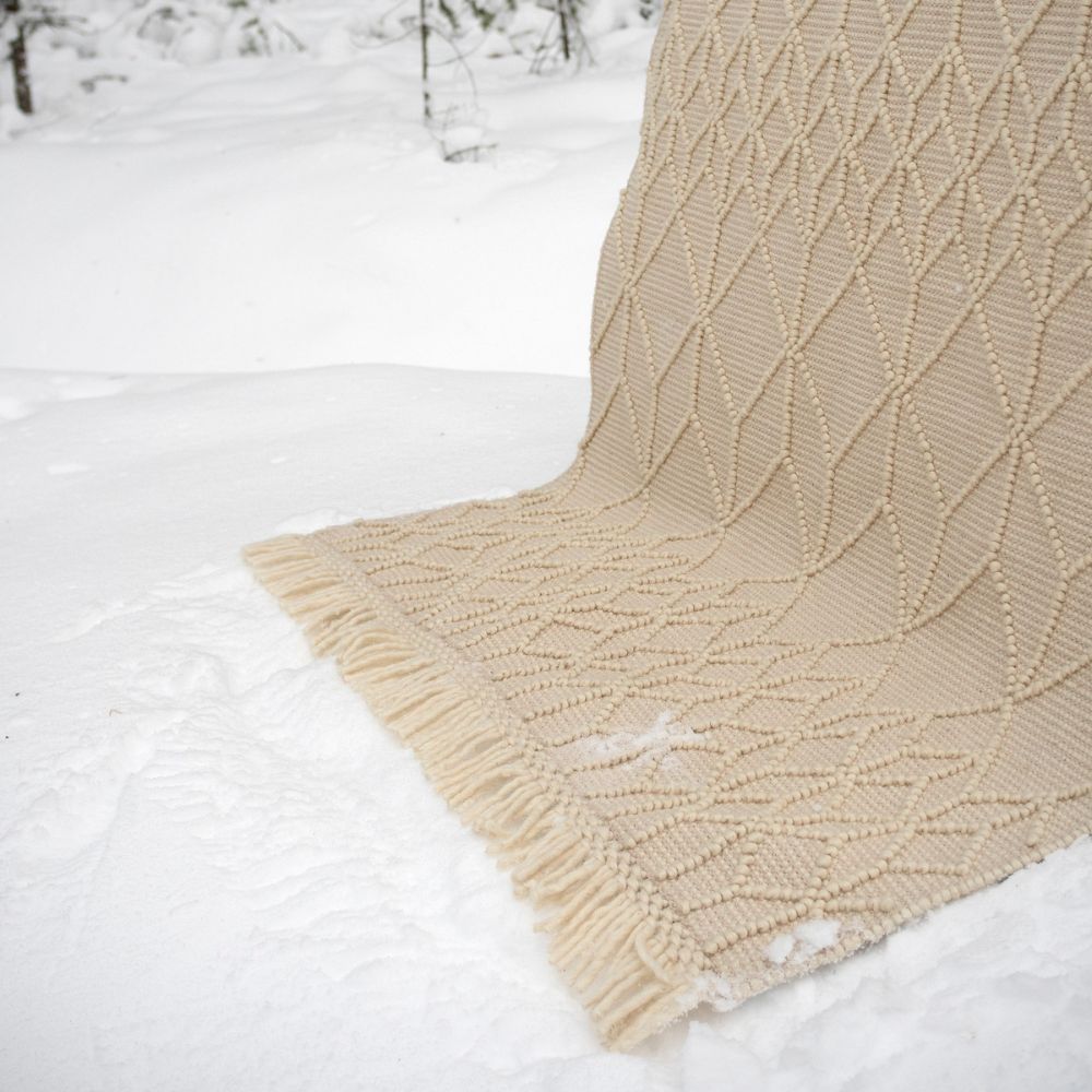 Kuura villamatto - valkoinen.