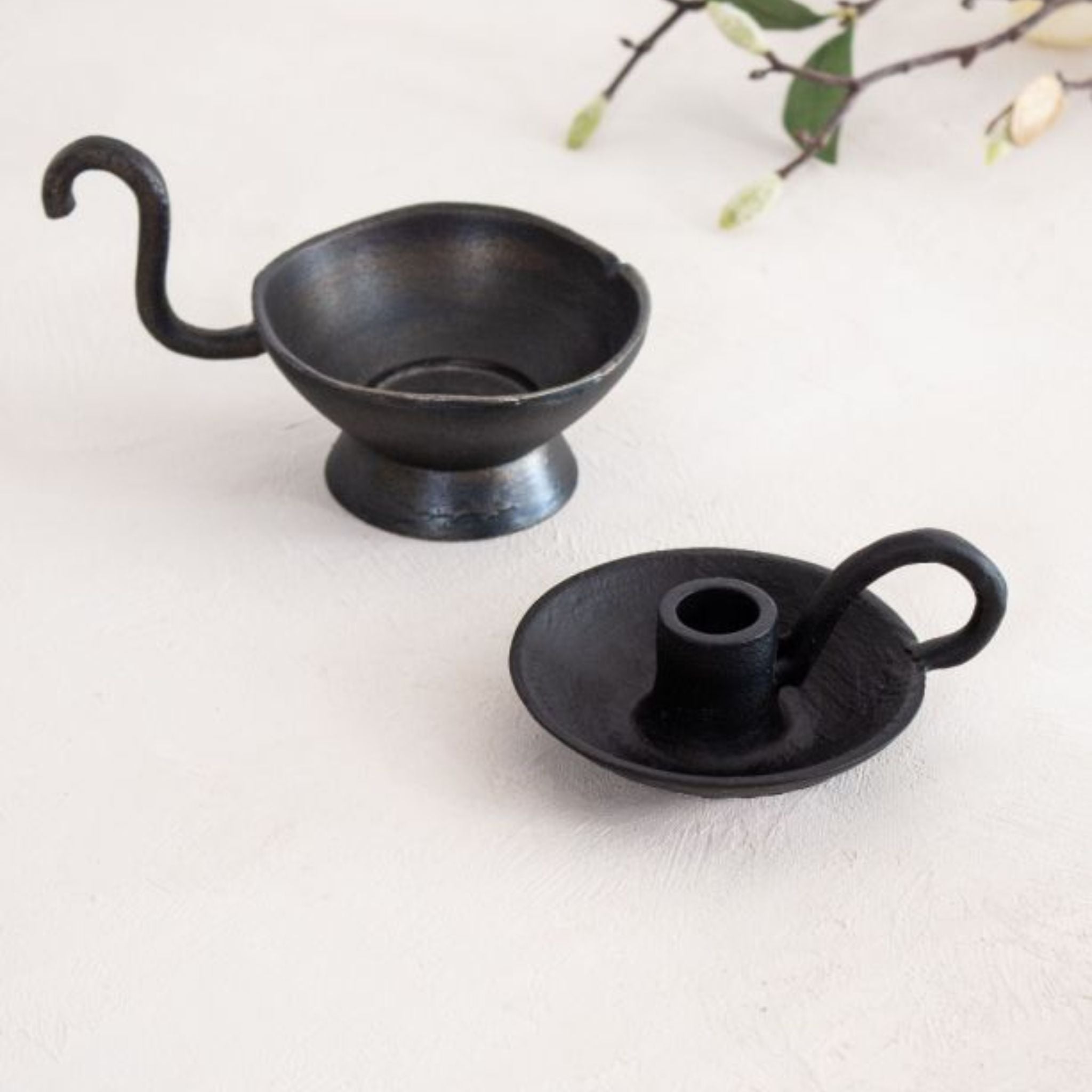 Kynttilänjalka musta THEO.