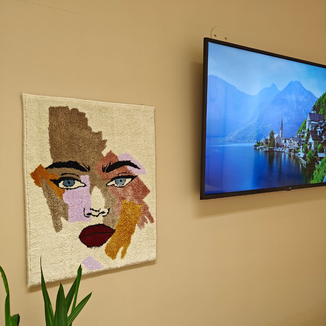 Lady Chroma tuftattu ryijy 55x65cm.