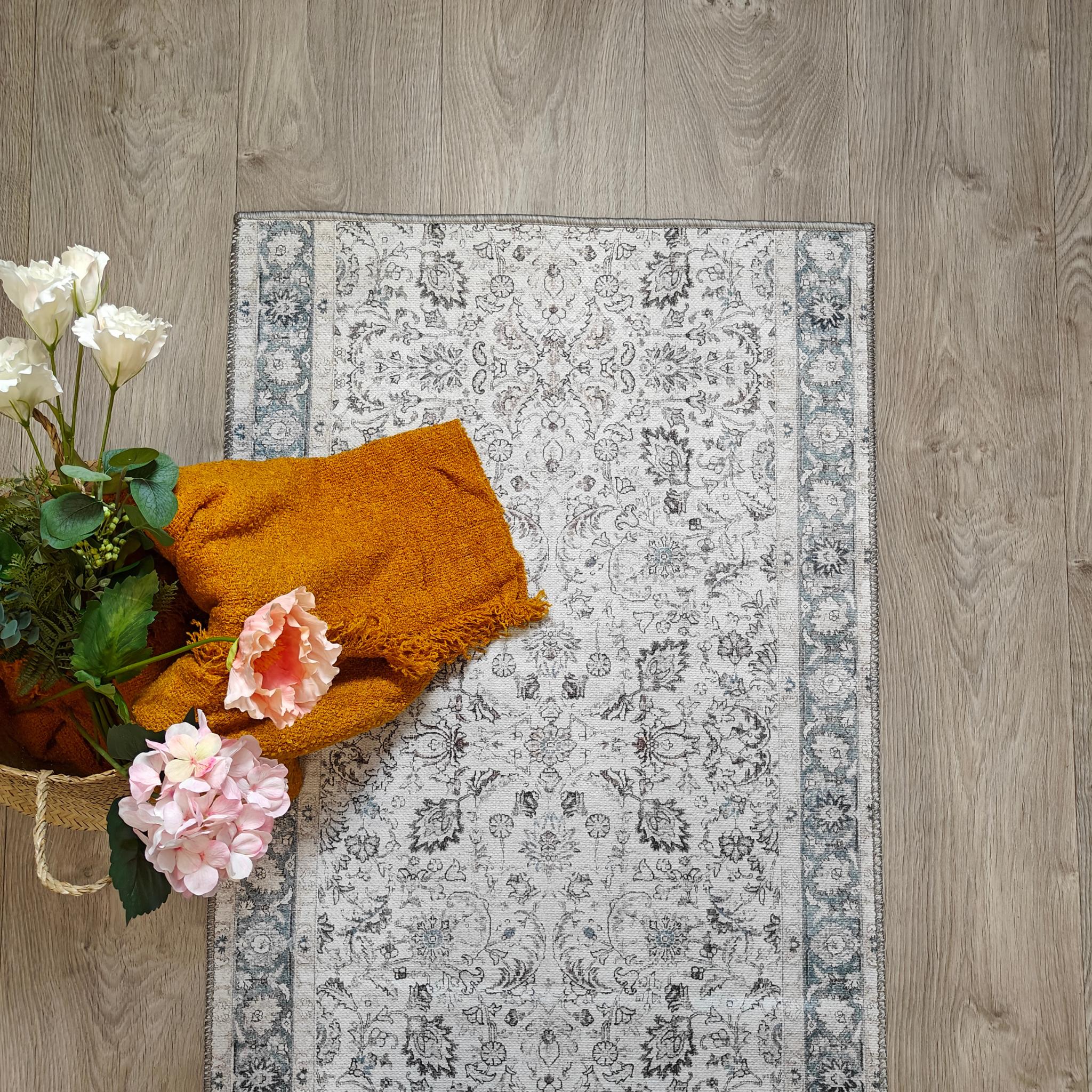 Layla itämainen matto Rulla - siniharmaa